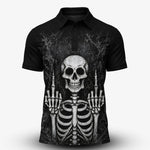 Skeleton Finger Men Polo Shirt