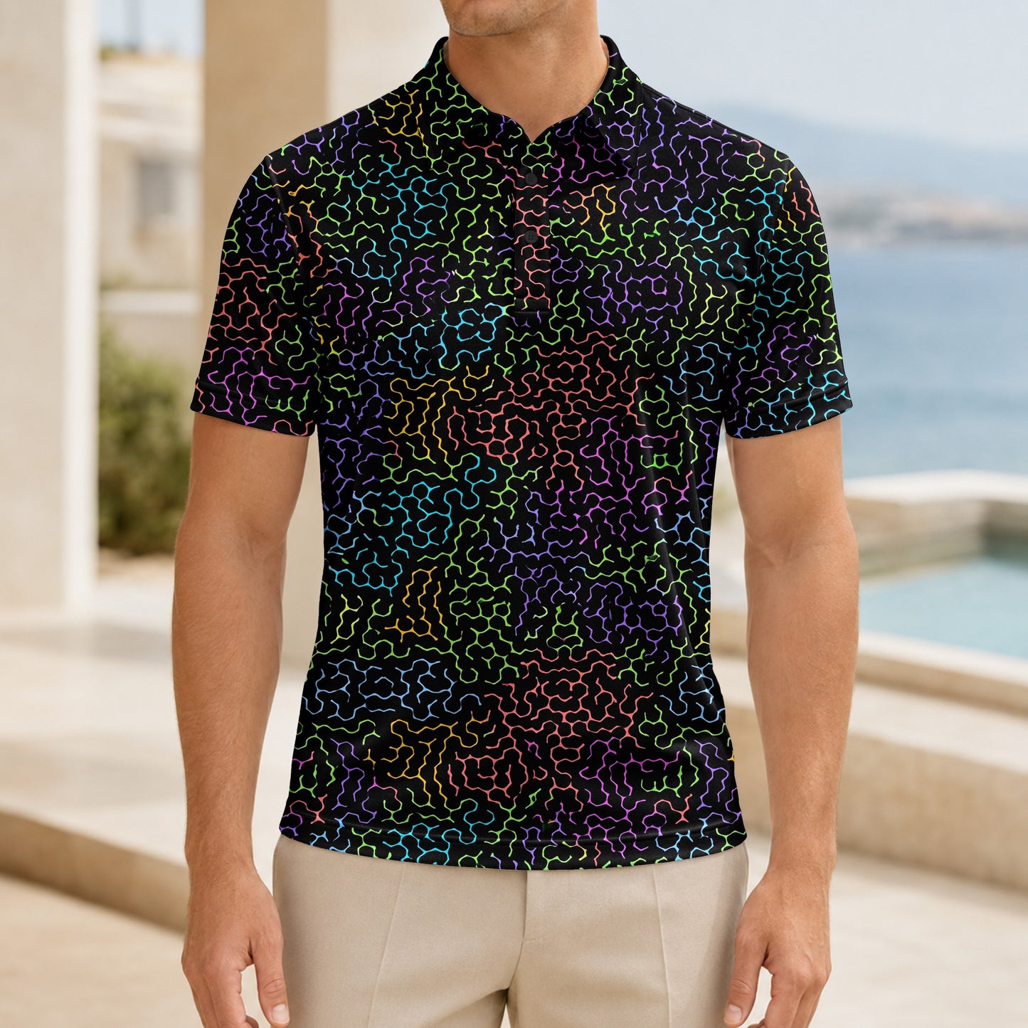 Black Color Men Polo Shirt