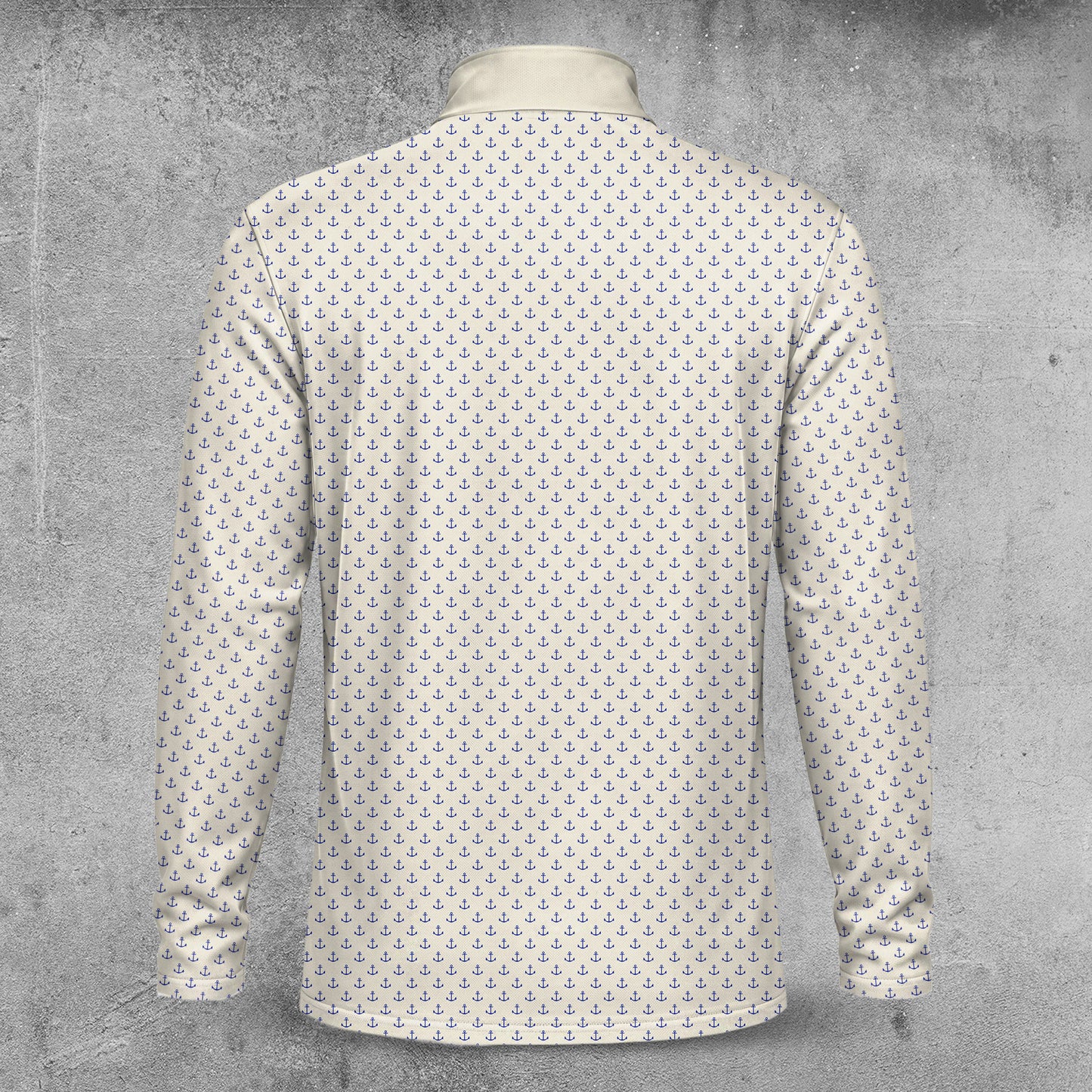 Blue Vanilla Anchor Men Quarter-zip Pullover