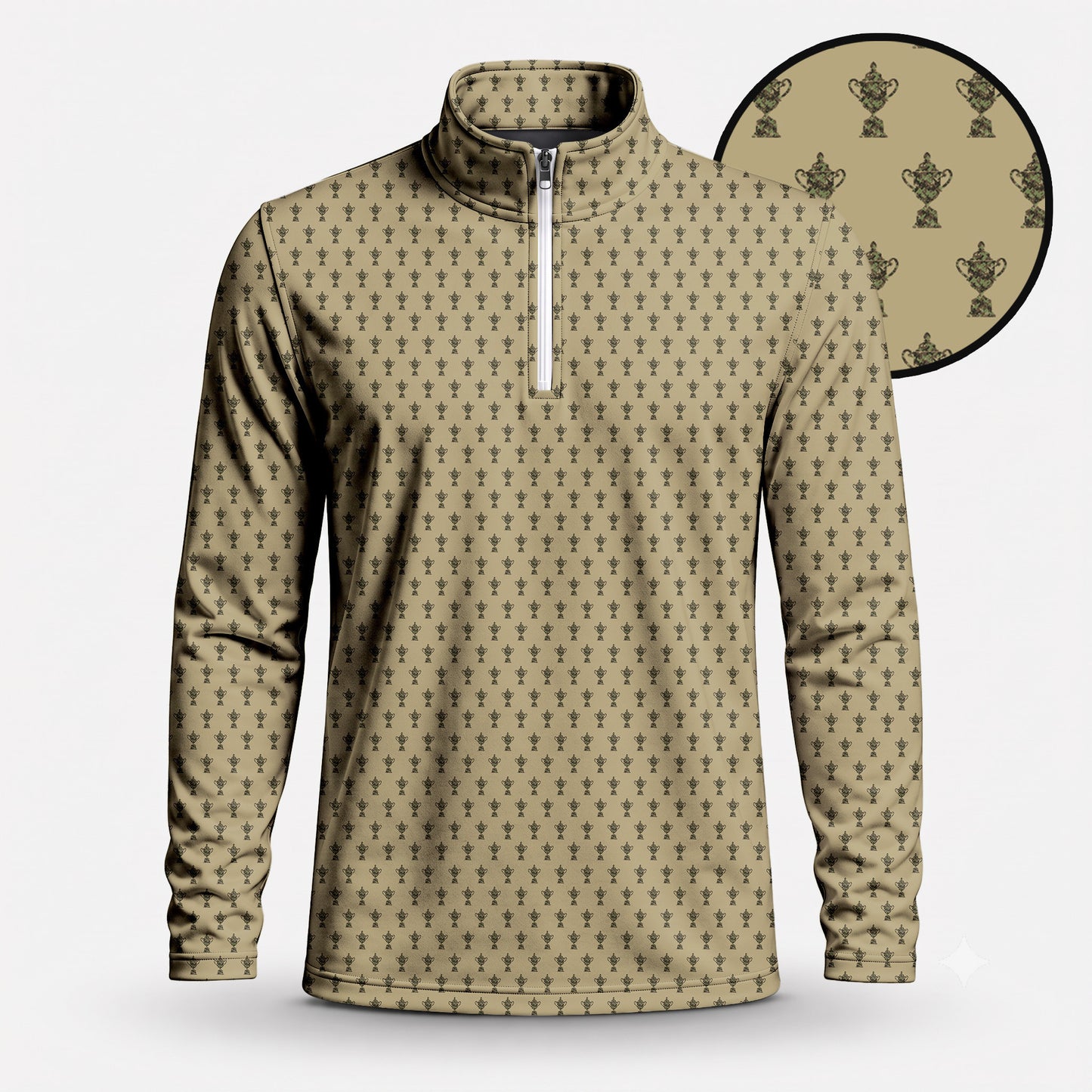 2027 Trophy Camo Men Quarter-zip Pullover V2