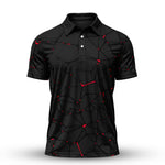 Dark Red Net 2027 PGA Men Polo Shirt