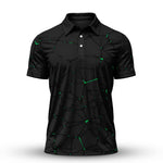 Dark Green Net The Masters Men Polo Shirt