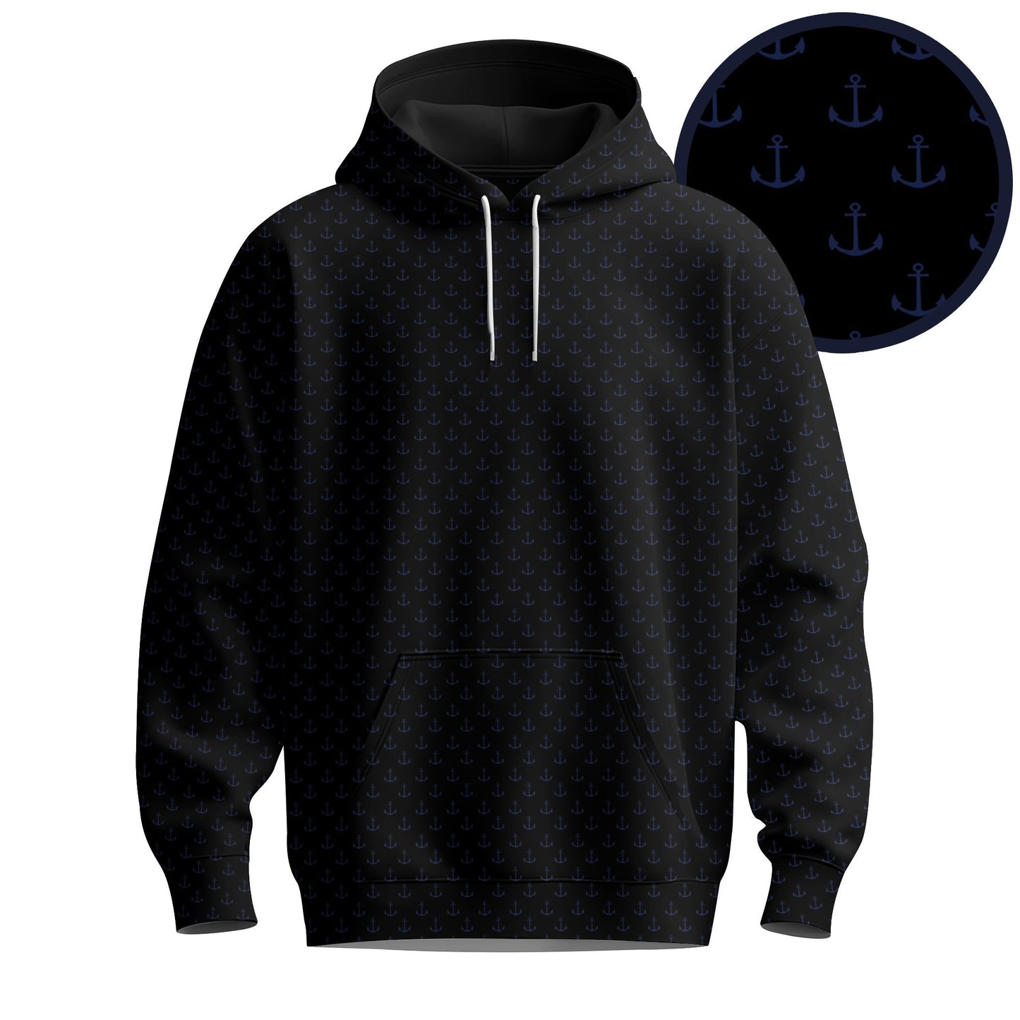 Black Blue Anchor 2026 Men Hoodie