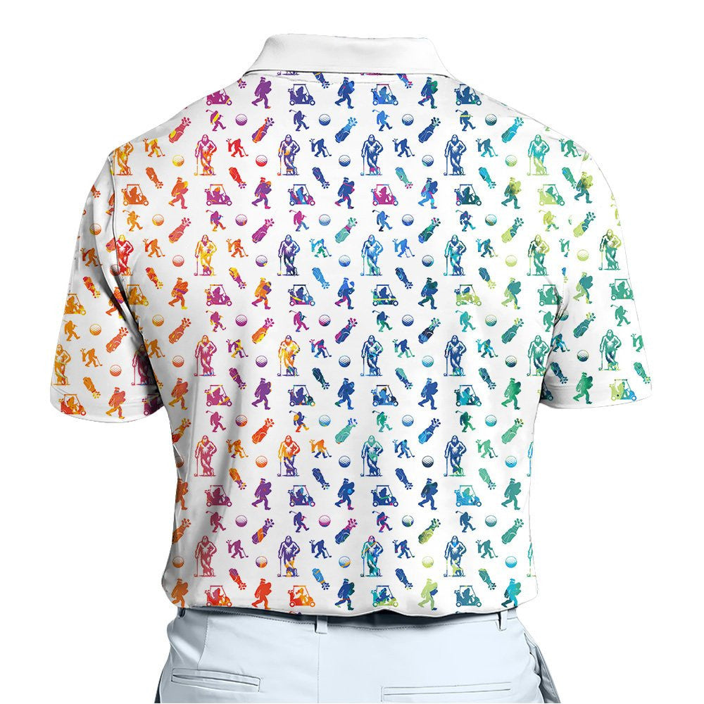 Funny Big F Watercolor Pattern Men Polo Shirt
