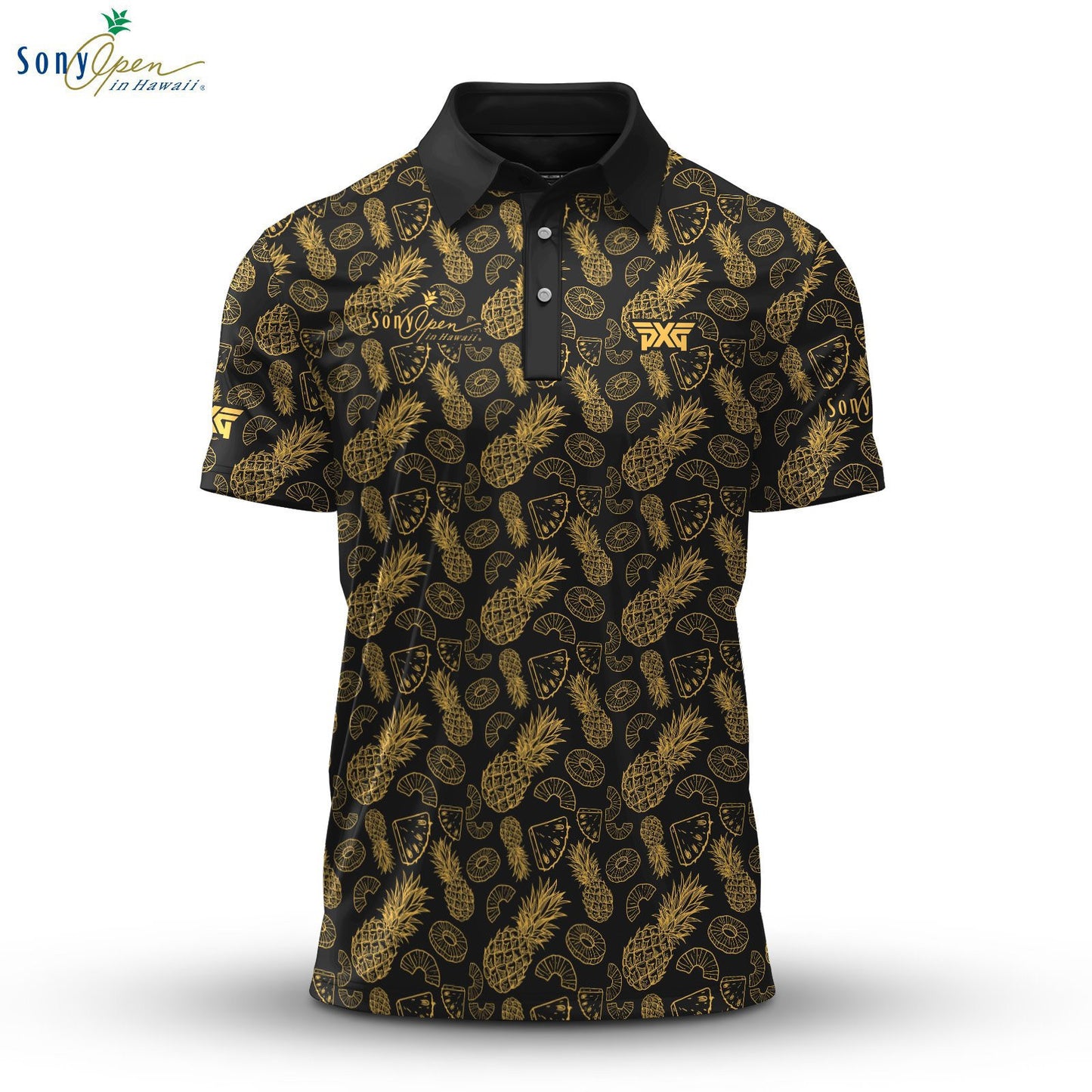 Sony Open in Hawaii PineApple Pattern Men Polo Shirt PXG