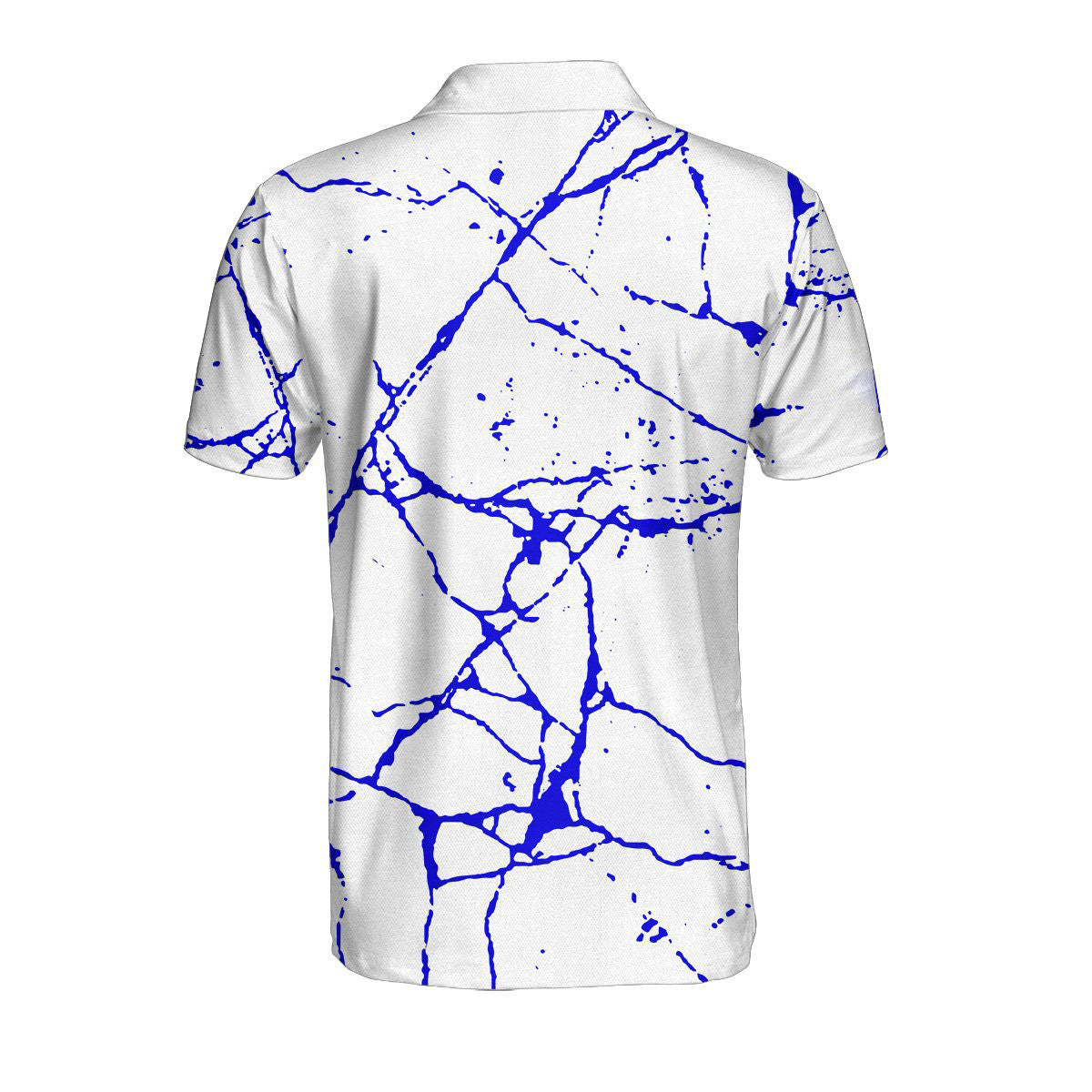 Blue Paint Flakes Men Polo Shirt No Brand