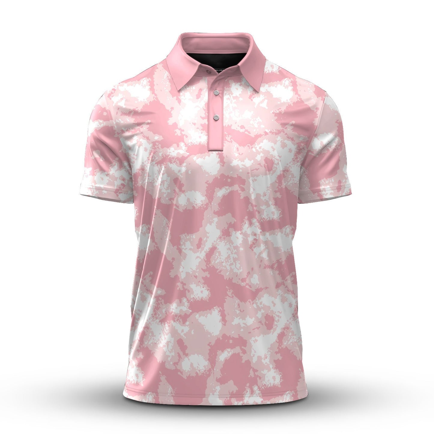 Pink Tie Dye Men Polo Shirt