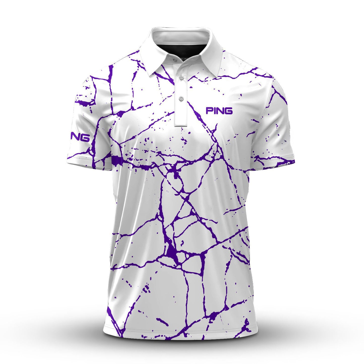 Purple Paint Flakes Men Polo Shirt PG