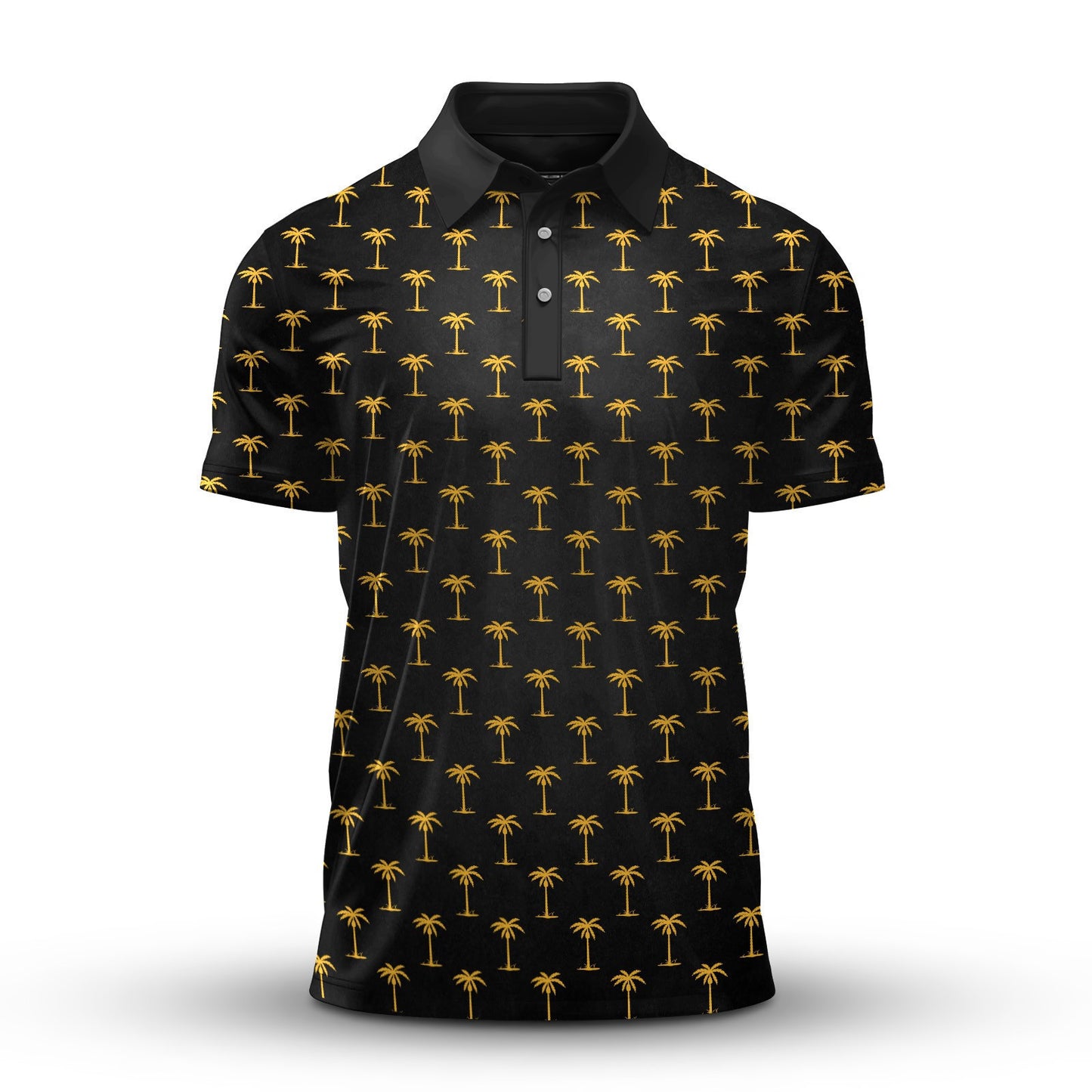 Black Yellow Tree Men Polo Shirt