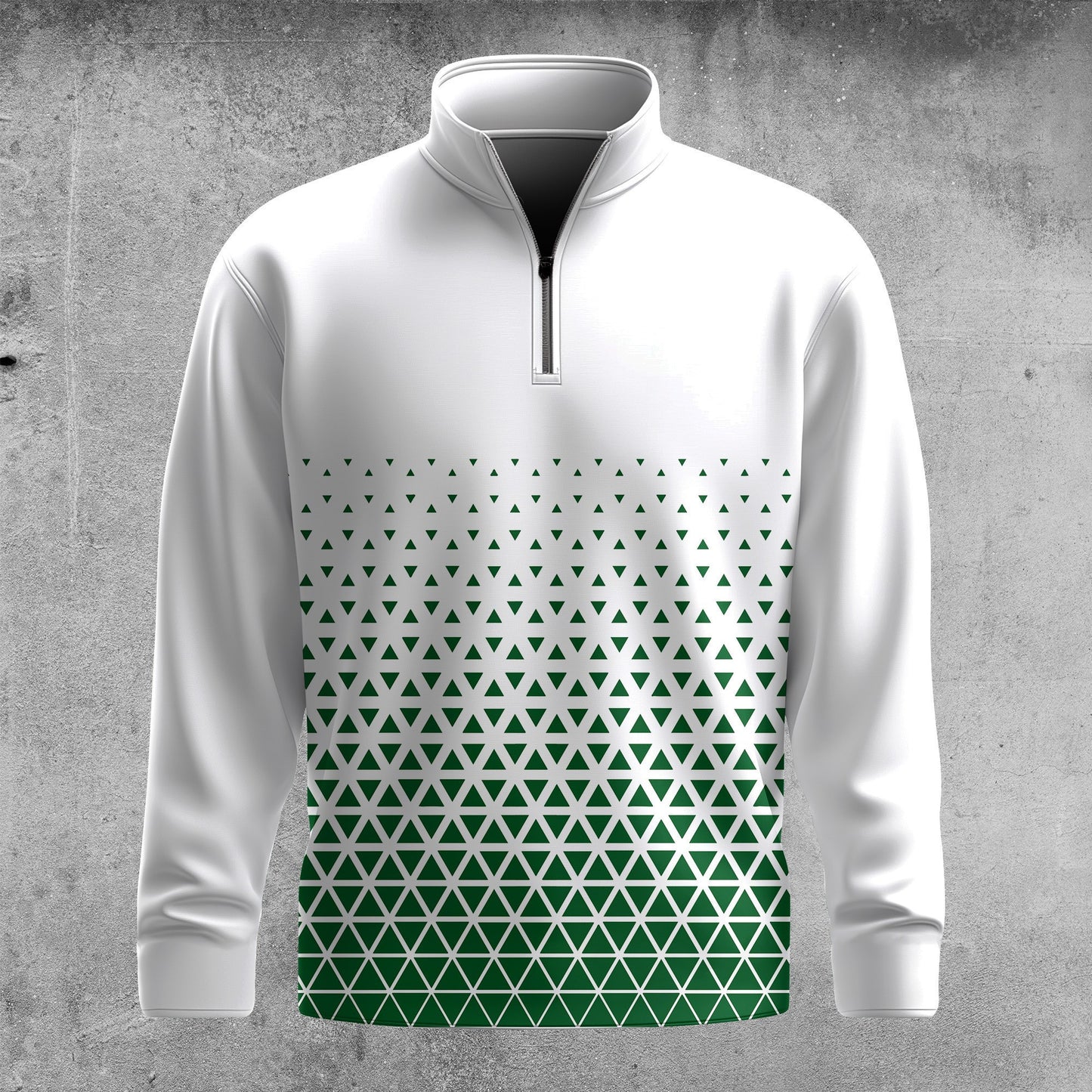 The Matters Green Triangle Men Quarter-zip Pullover