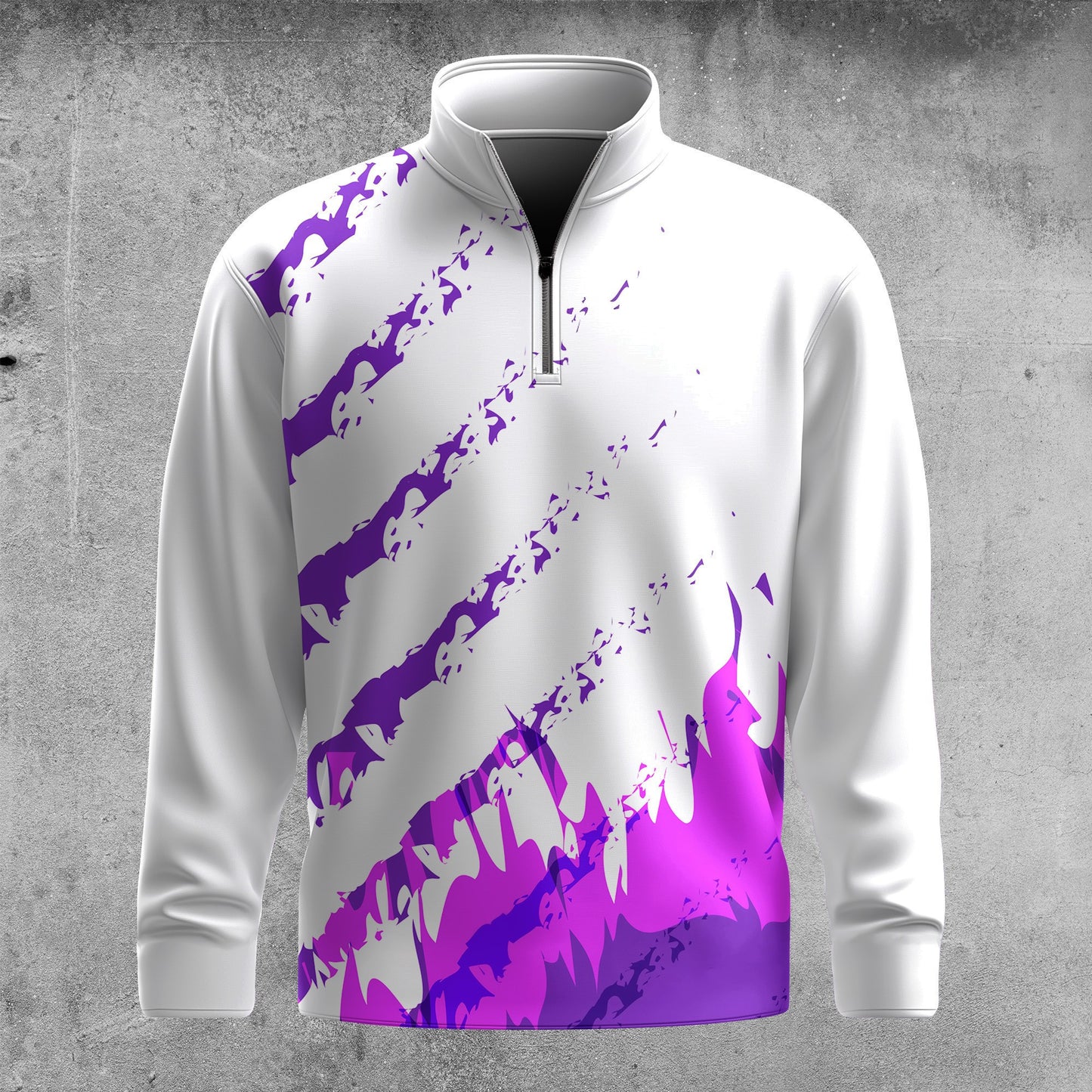 2026 Purple Sporty Men Quarter-zip Pullover