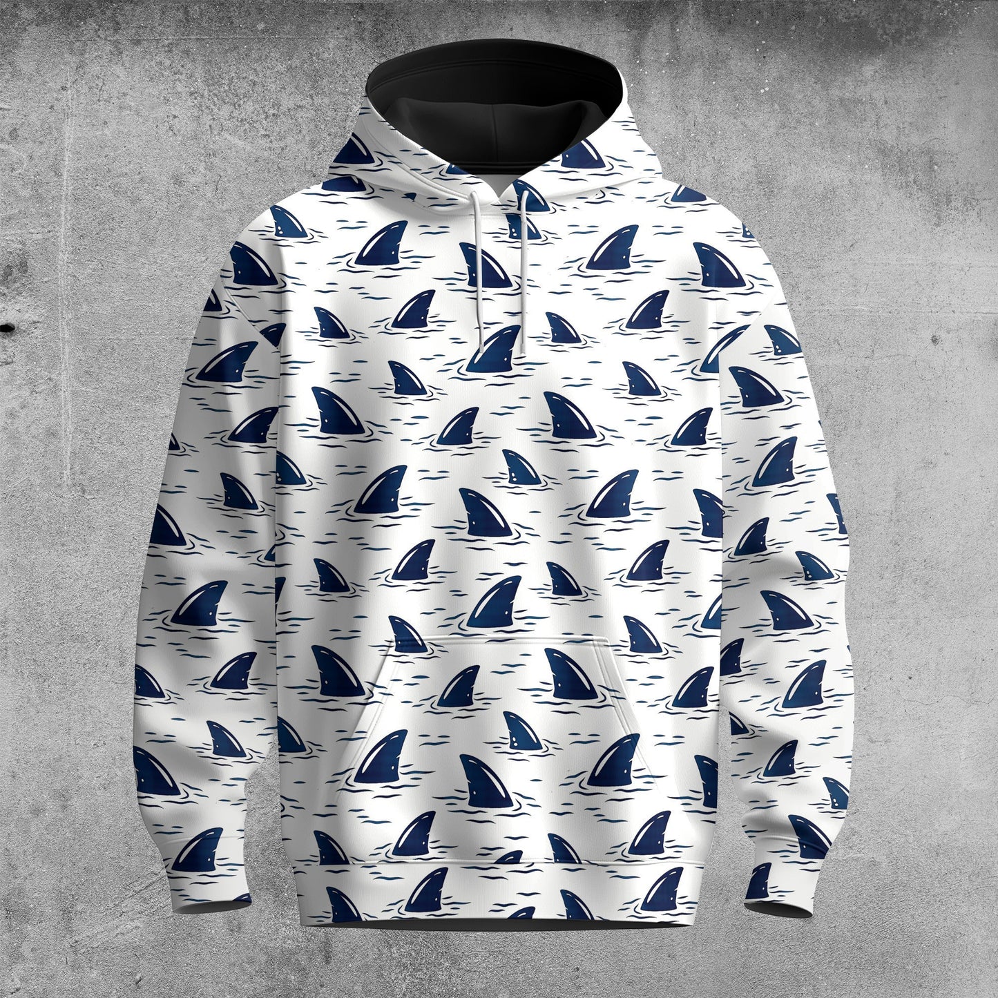 Blue Shark Fin 2026 Men Hoodie