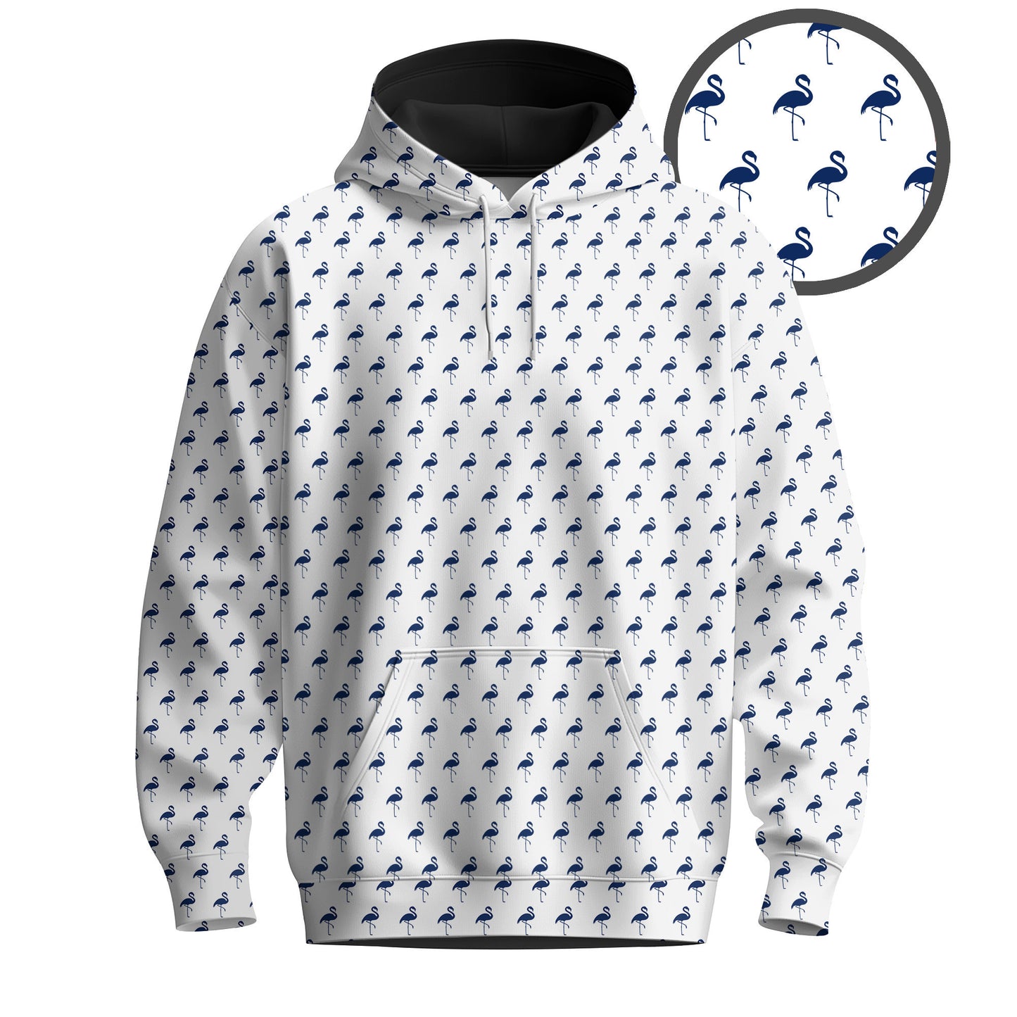 Blue Flamingo Men Hoodie