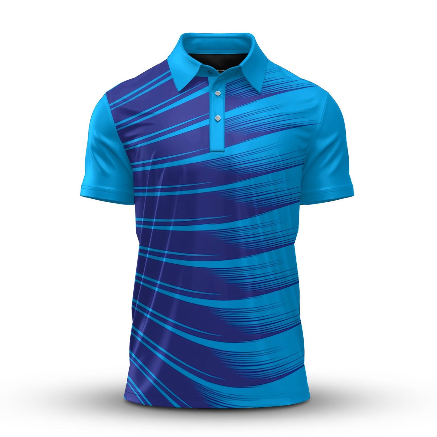 Blue Paintbrush Men Polo Shirt