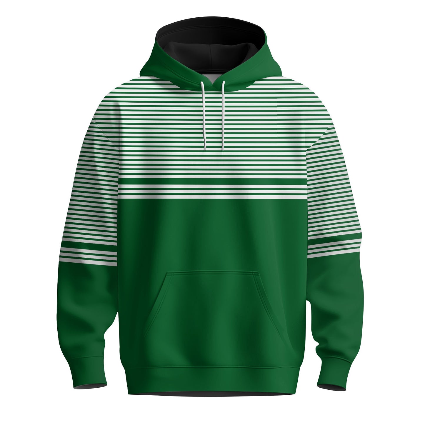 Green Horizontal Lines Men Hoodie
