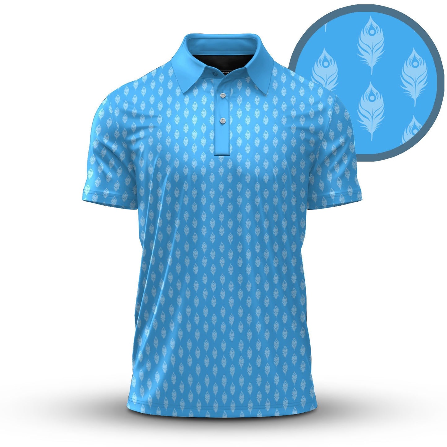 Peacock Feather 2026 Men Polo Shirt