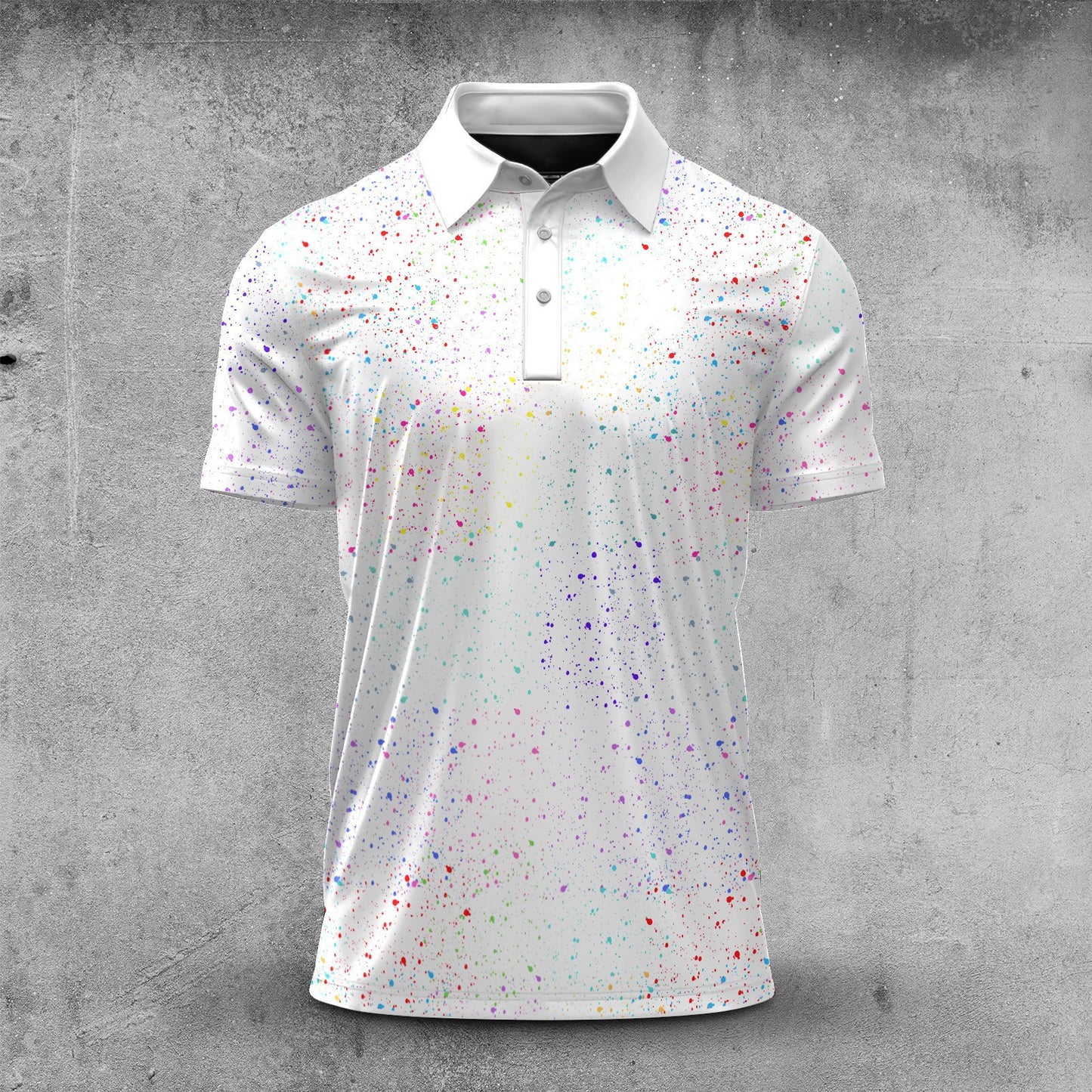 Color Paint Point Men Polo Shirt
