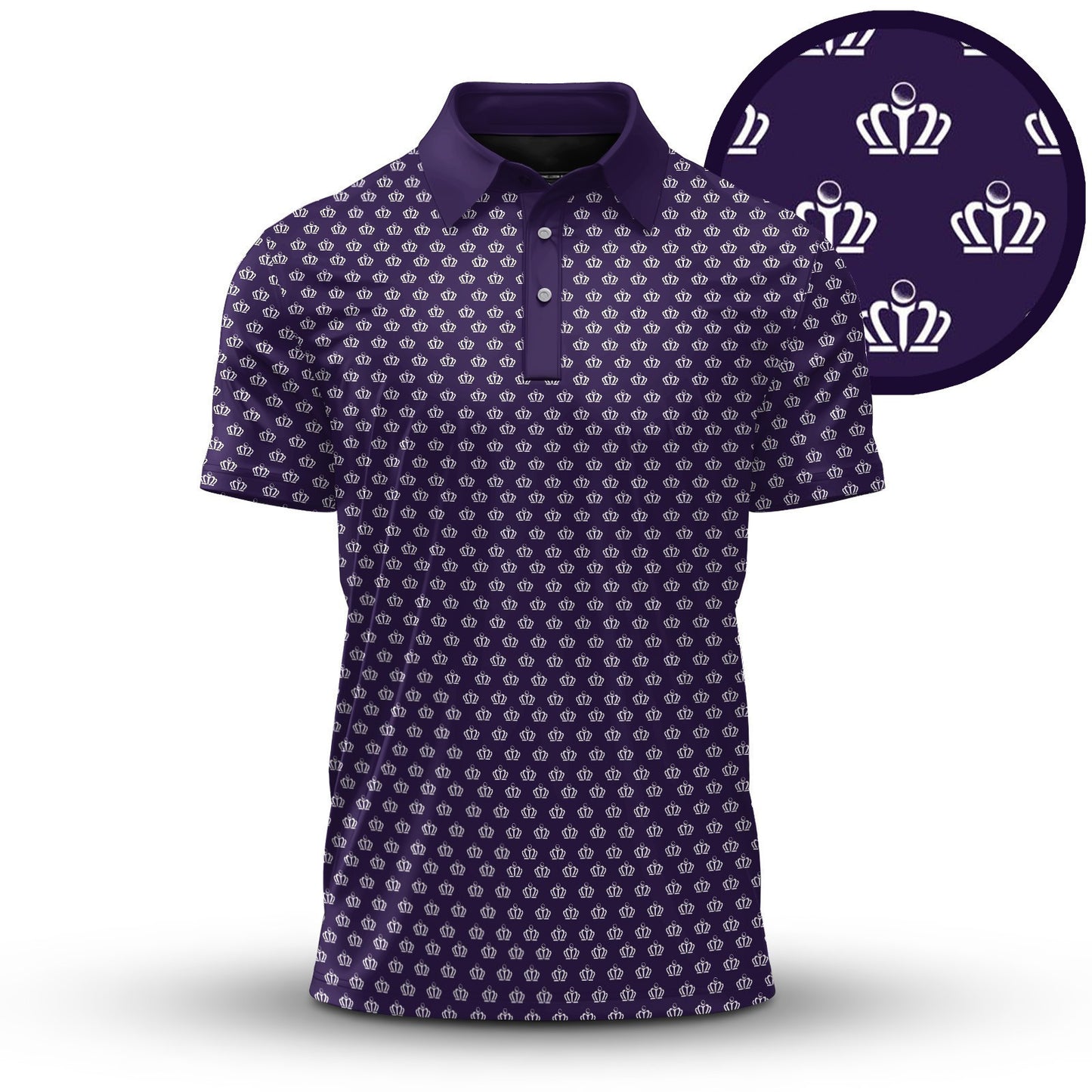 Purple Truist Championship Pattern Men Polo Shirt