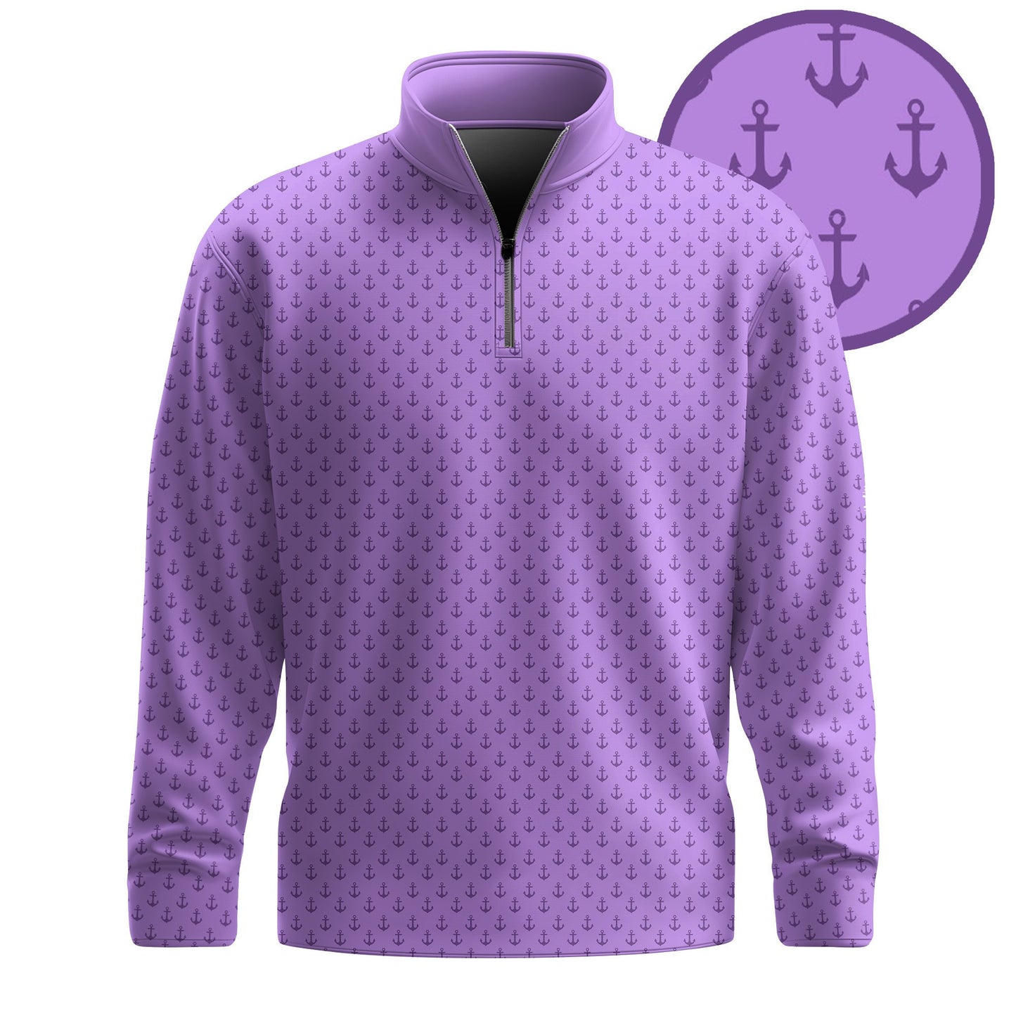 Purple Anchor 2026 Men Quarter-zip Pullover
