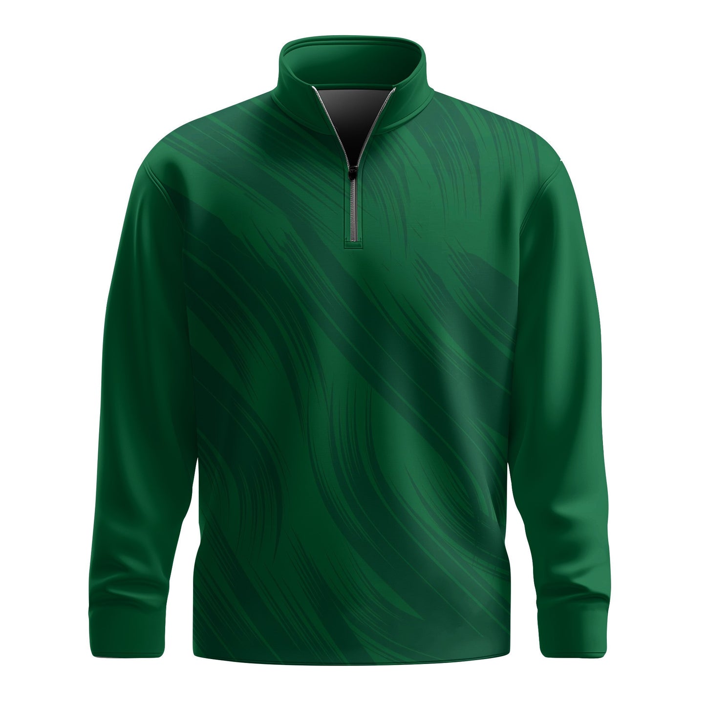 Green Painting Men Quarter-zip Pullover