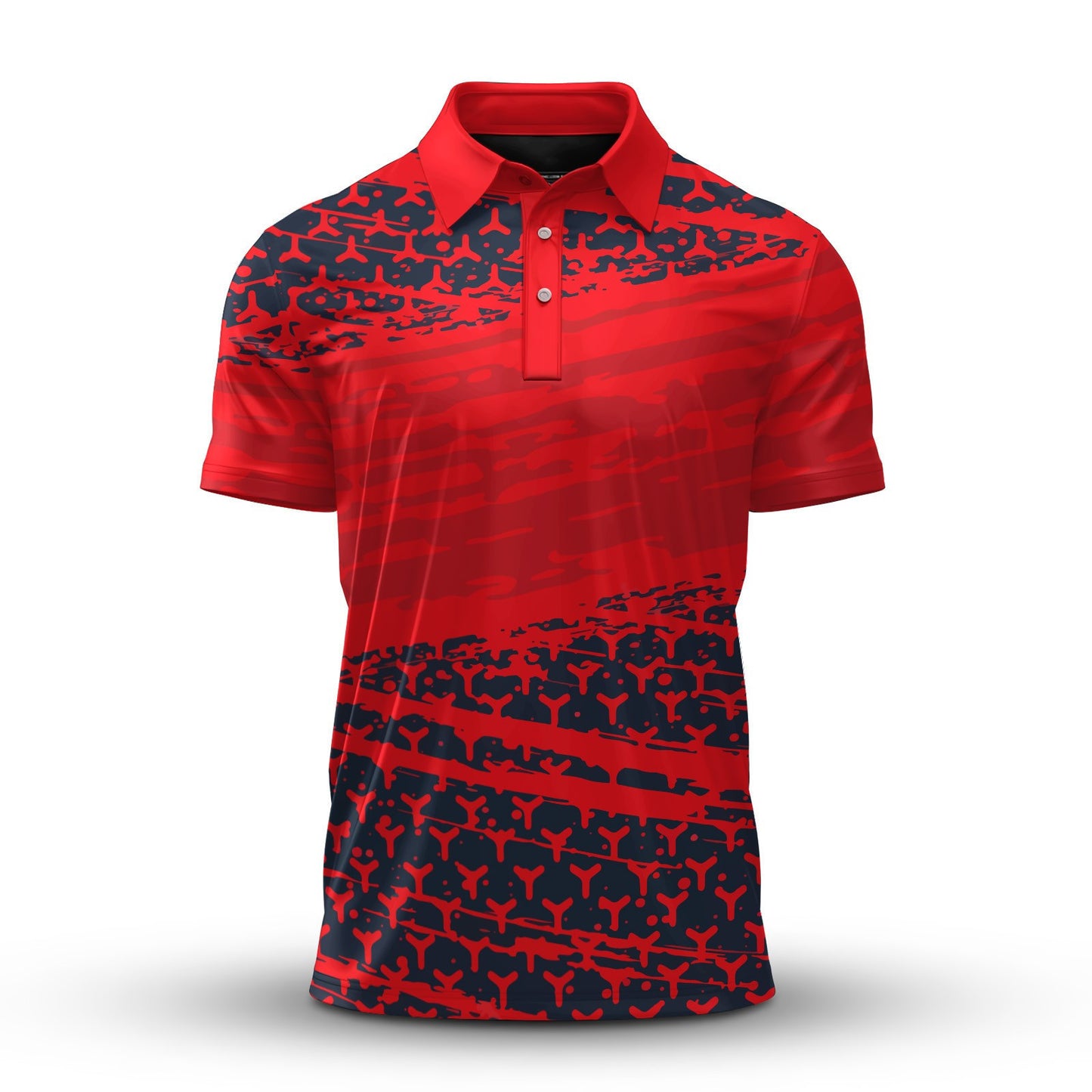 2026 Red Black Dynamic Sport Pattern Men Polo Shirt
