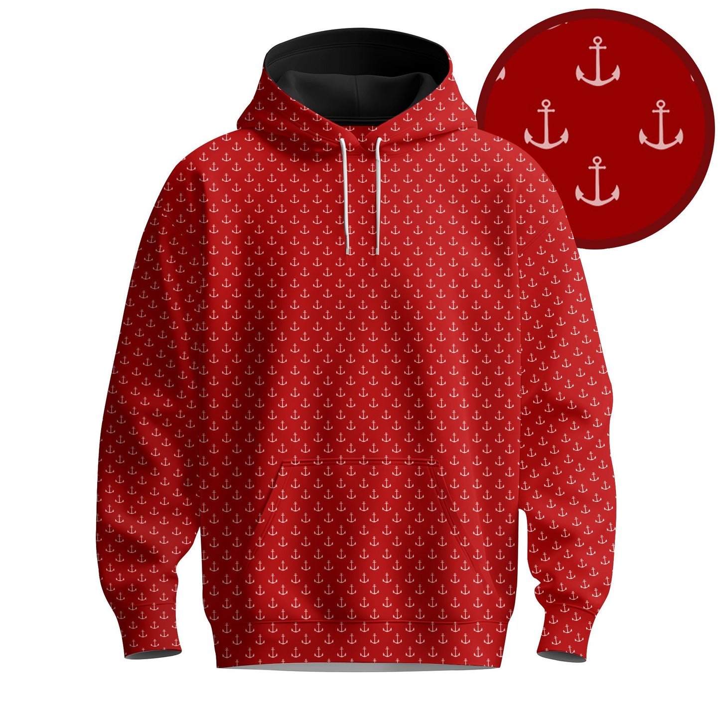Red White Anchor 2026 Men Men Hoodie
