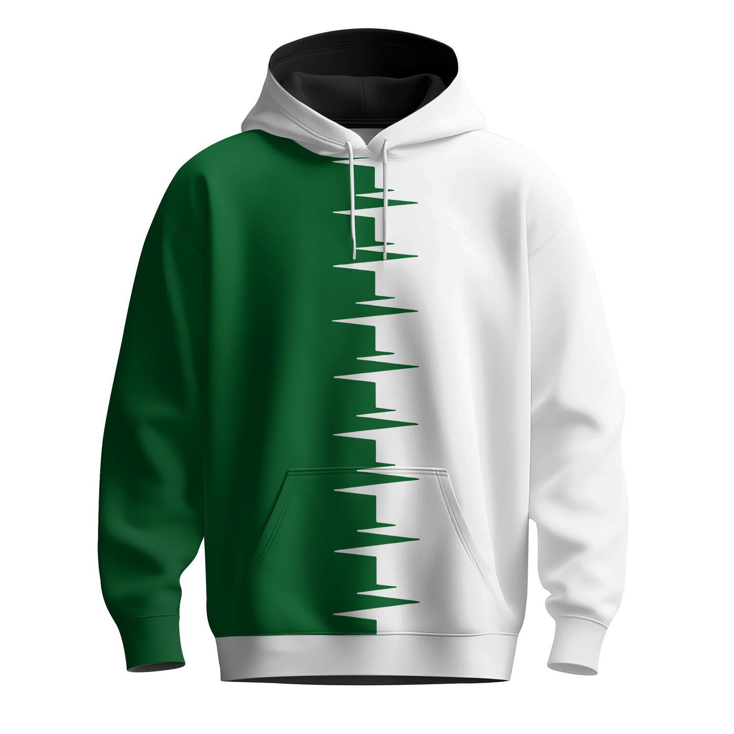 Half Green Men Polo Shirt Hoodie