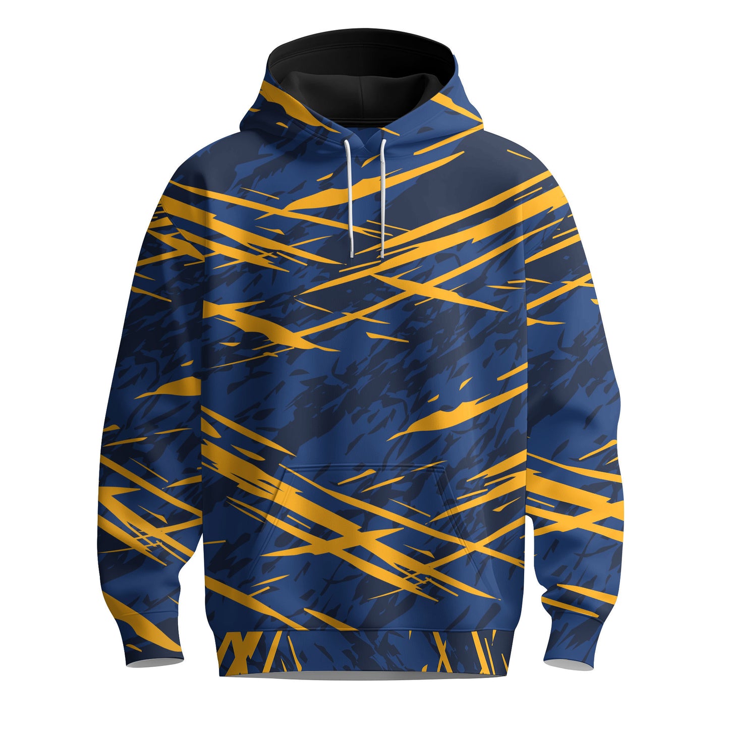 Yellow Blue Brush Men Hoodie