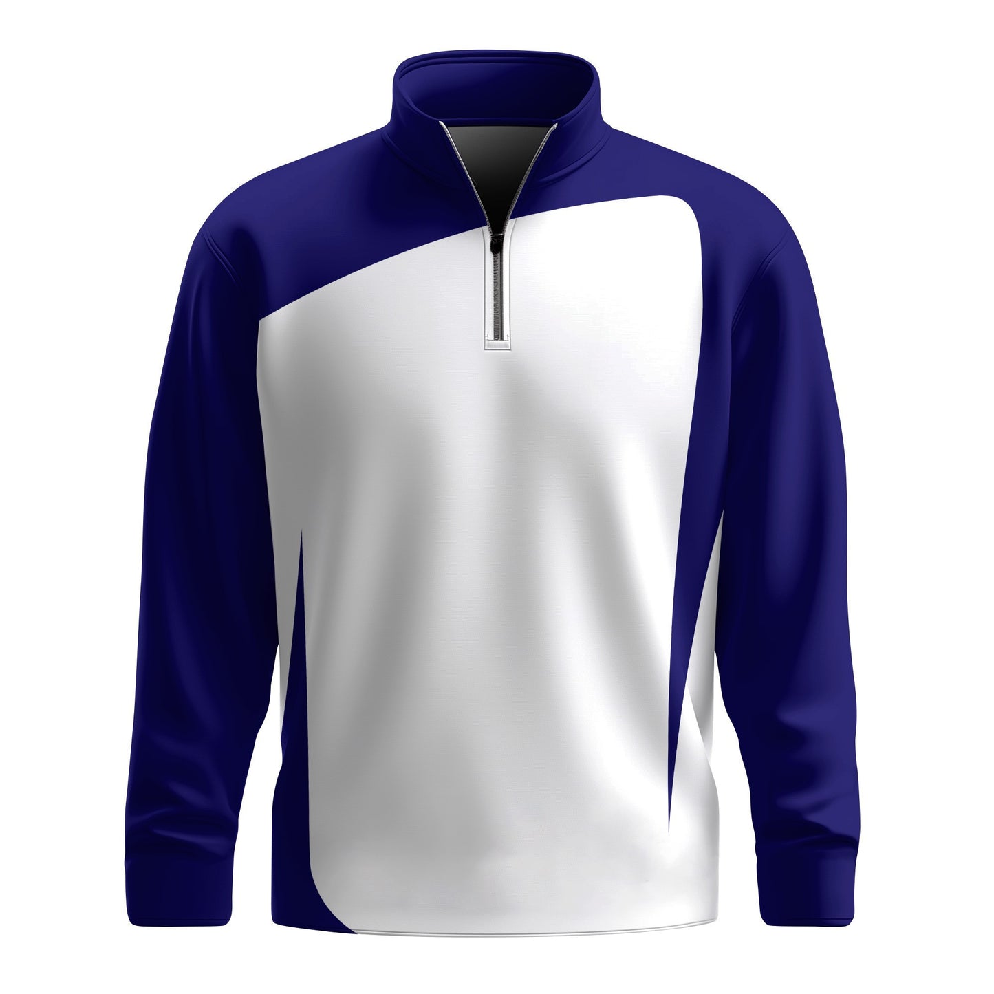 Blue White Sport For Golf Men Quarter-zip Pullover