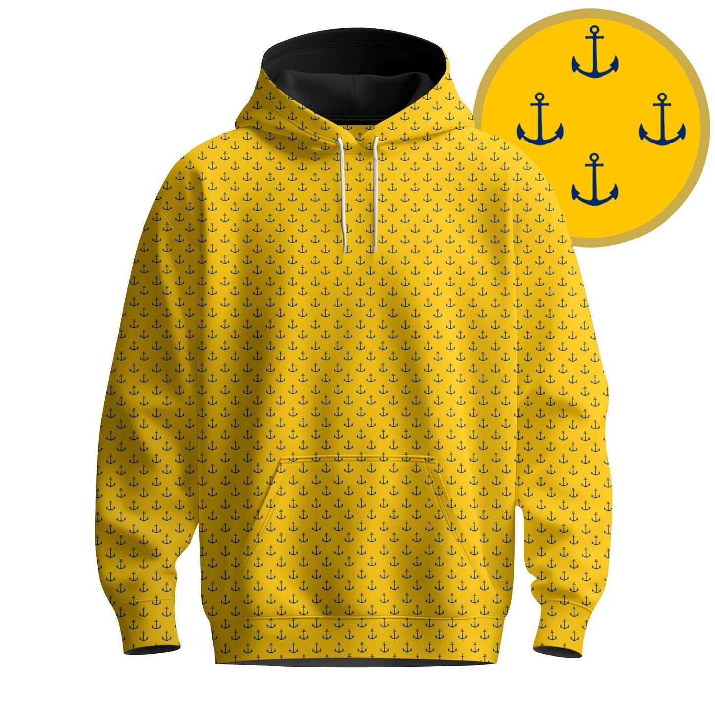 Yellow Blue Anchor 2026 Men Hoodie