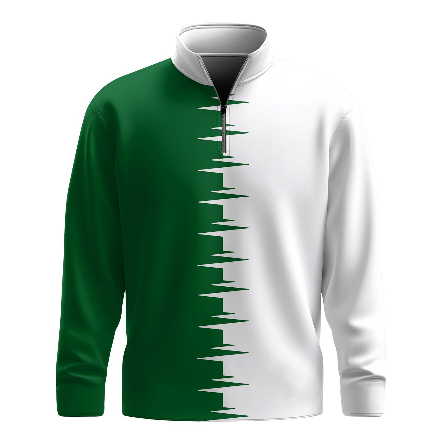 Half Green Men Quarter-zip Pullover