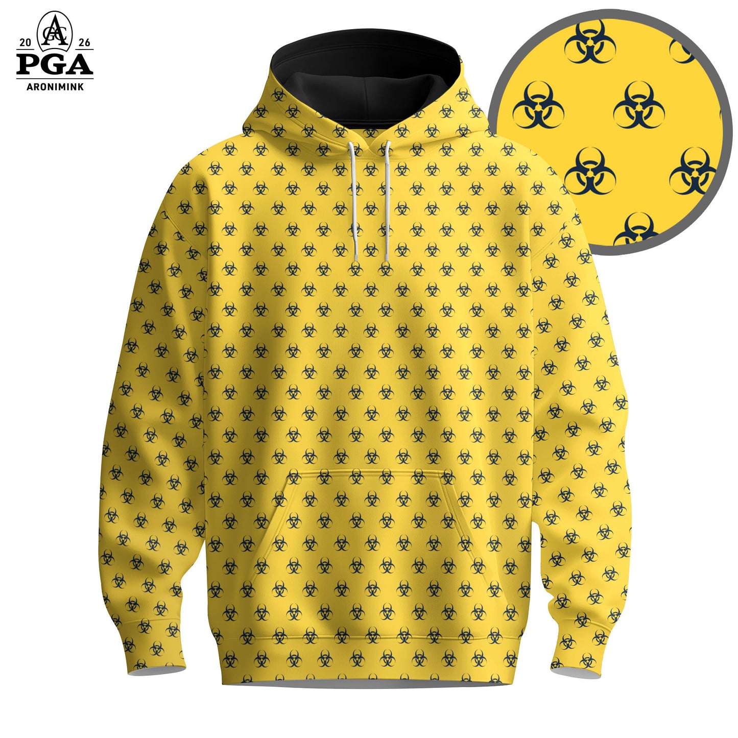 Yellow Black Radioactive Men Hoodie