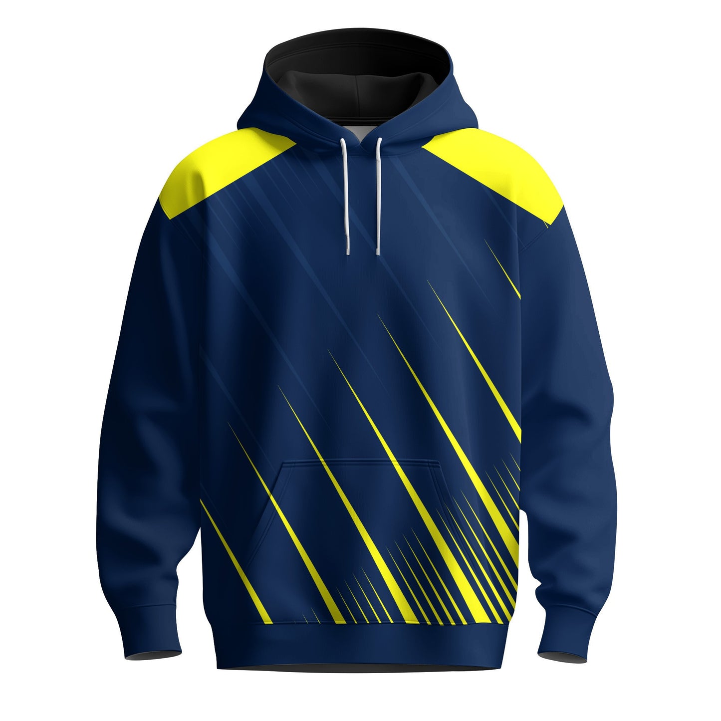 Blue Yellow Sport Men Hoodie