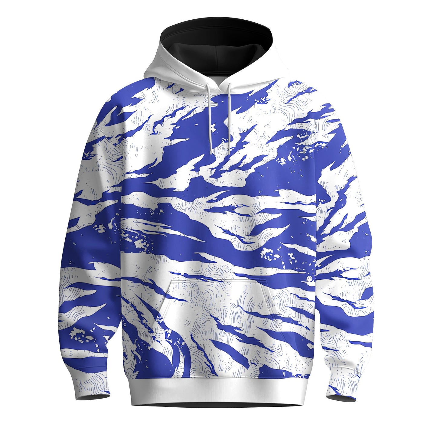 2026 Tear Blue White Men Hoodie