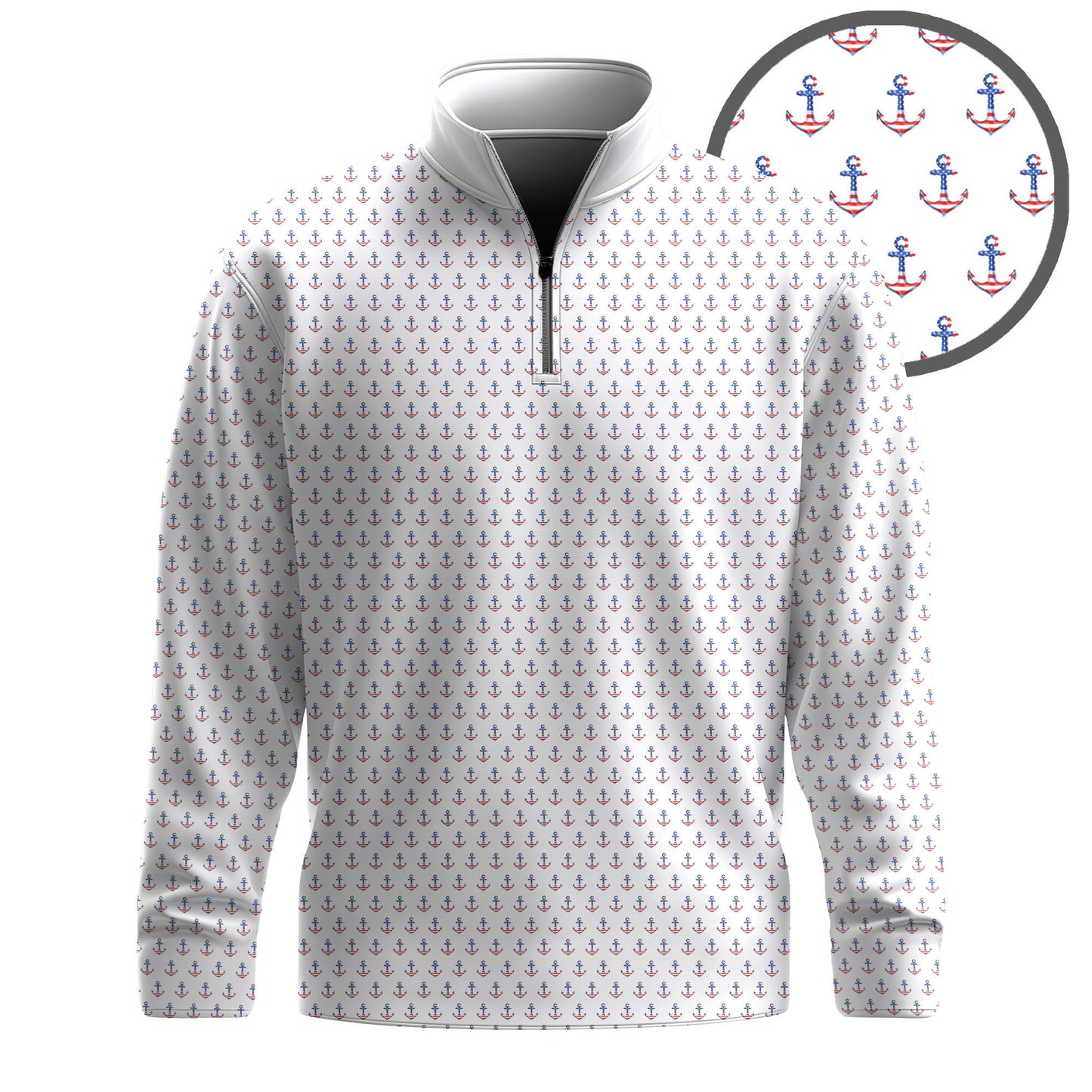USA Anchor 2026 Men Quarter-zip Pullover
