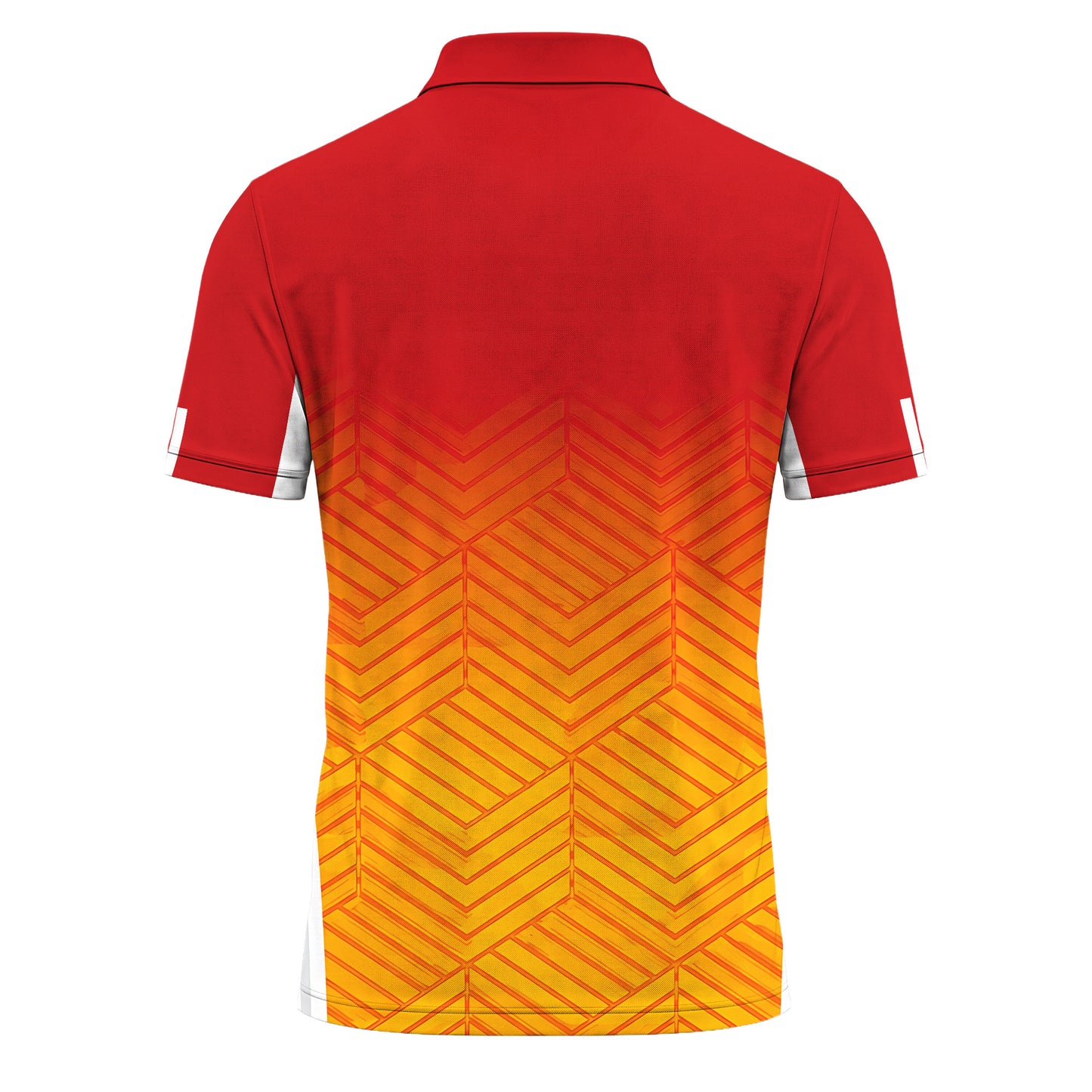 Ombre Orange And White Men Polo Shirt