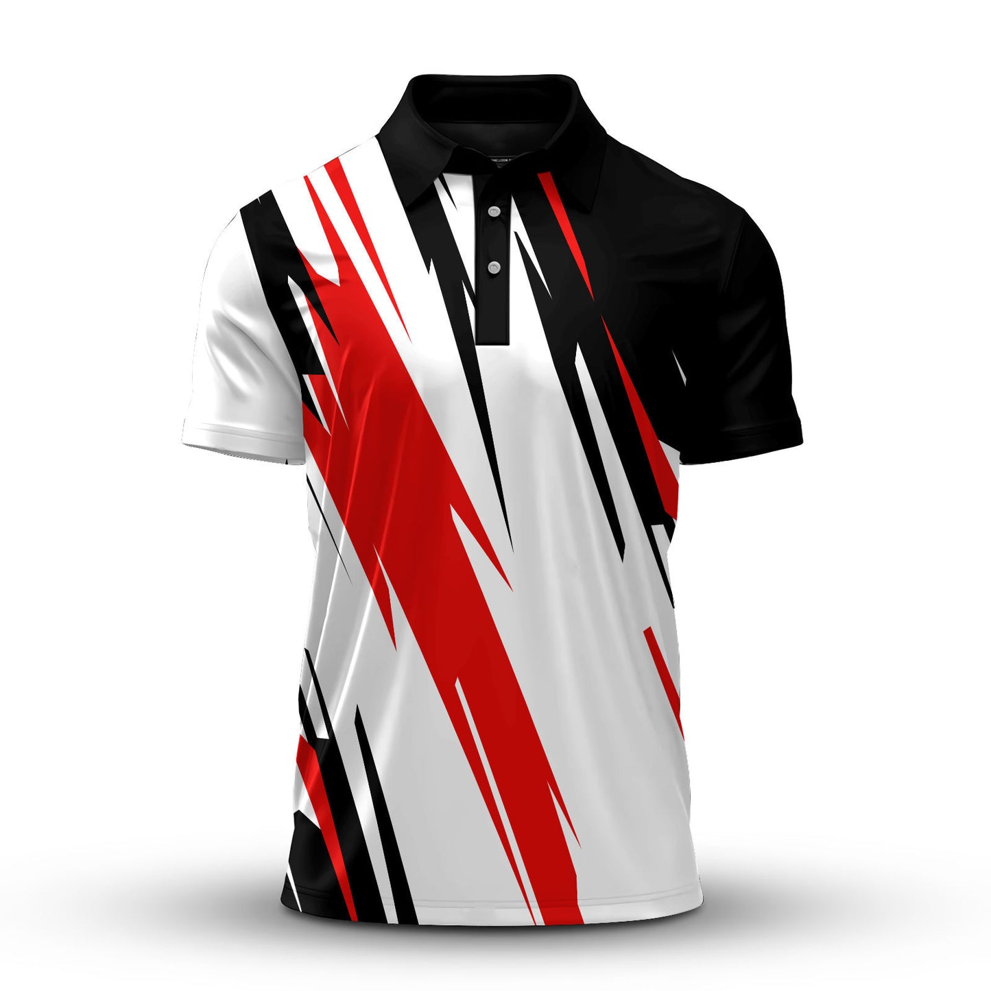 Black White Red 2026 Sporty Pattern Men Polo Shirt