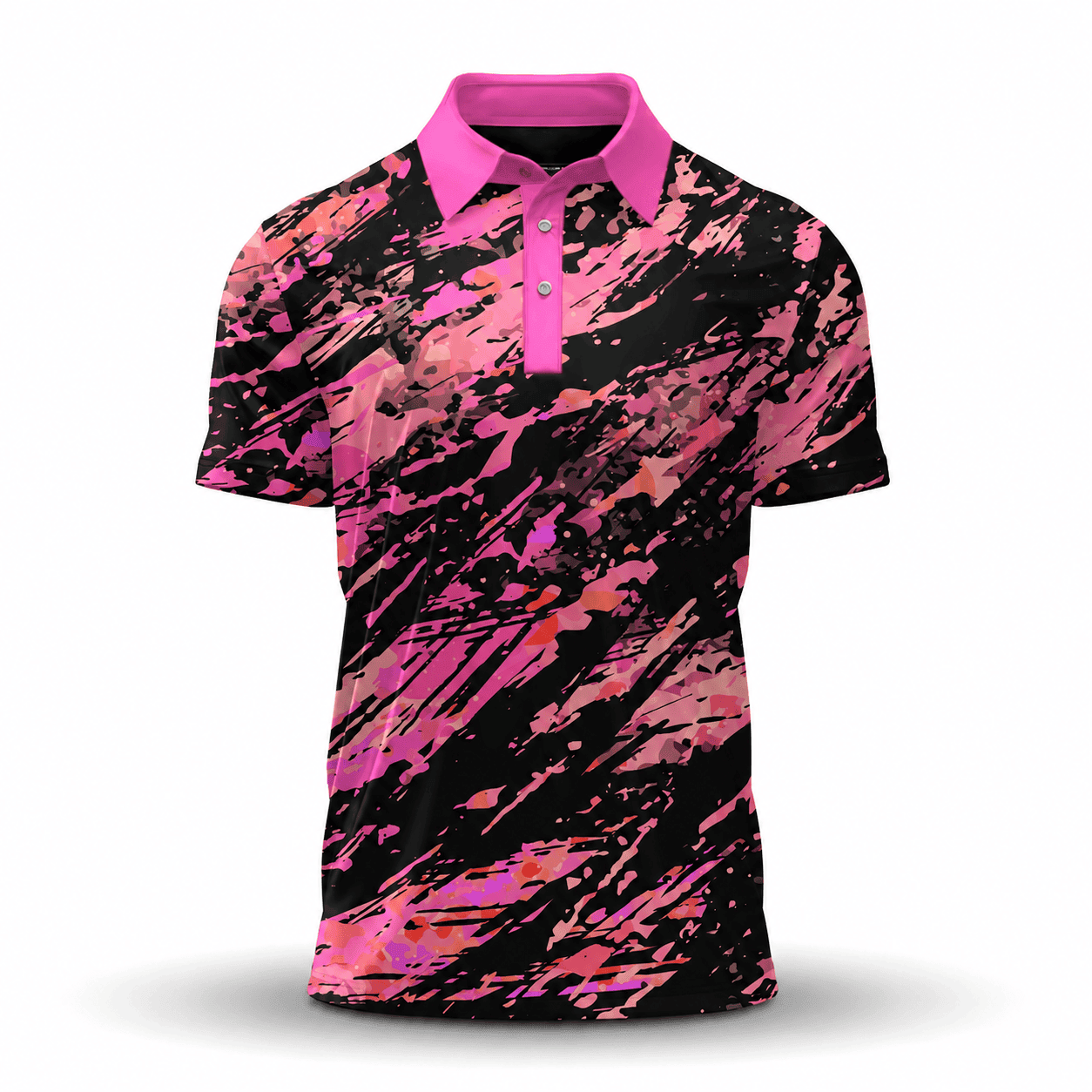 Loud Black Pink Men Polo Shirt