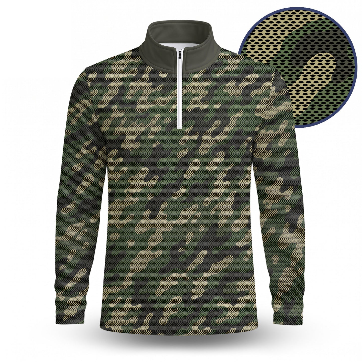 Big Camo Pattern 2027 Men Quarter-zip Pullover