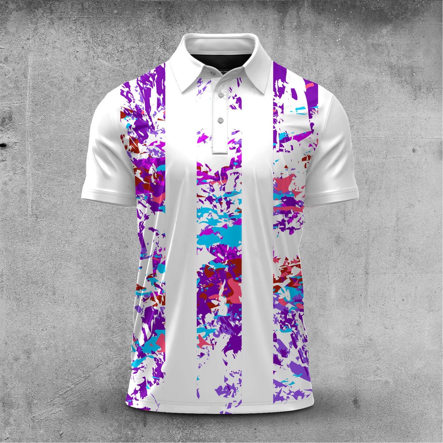 Loud Purple Design Men Polo Shirt