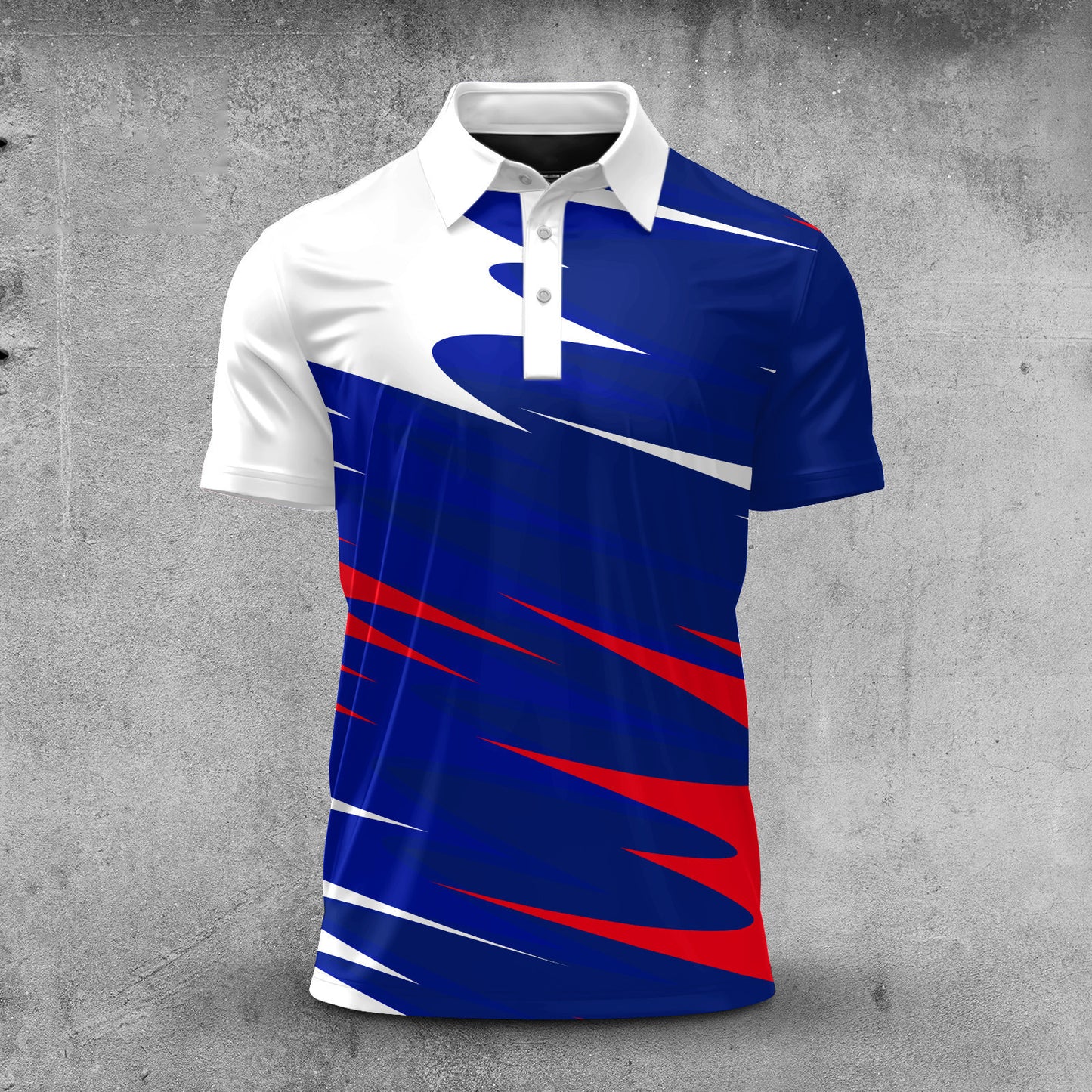 Blue Red White 2027 Sporty Men Polo Shirt