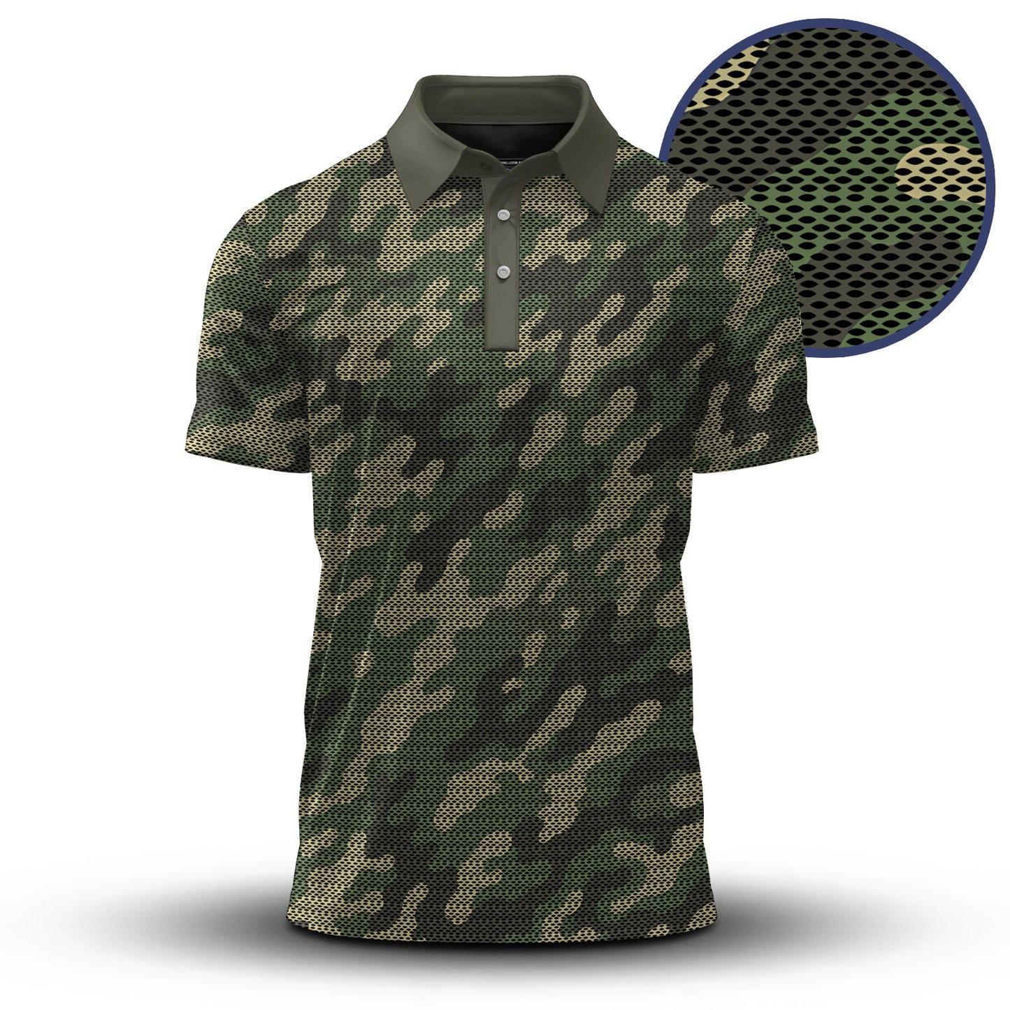 Big Camo Pattern 2027 Men Polo Shirt