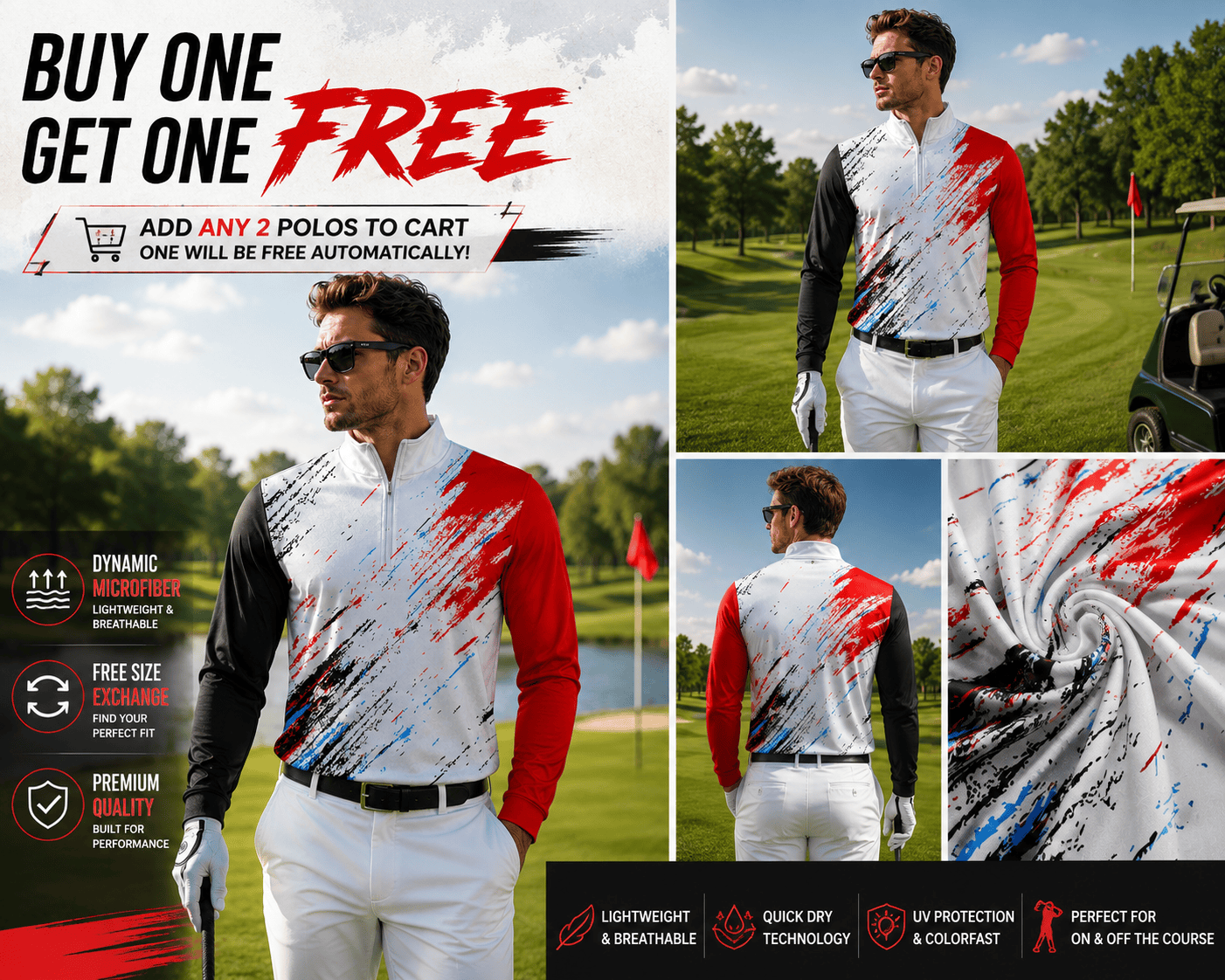 Sporty Ryder Cup 2027 Men Quarter-zip Pullover