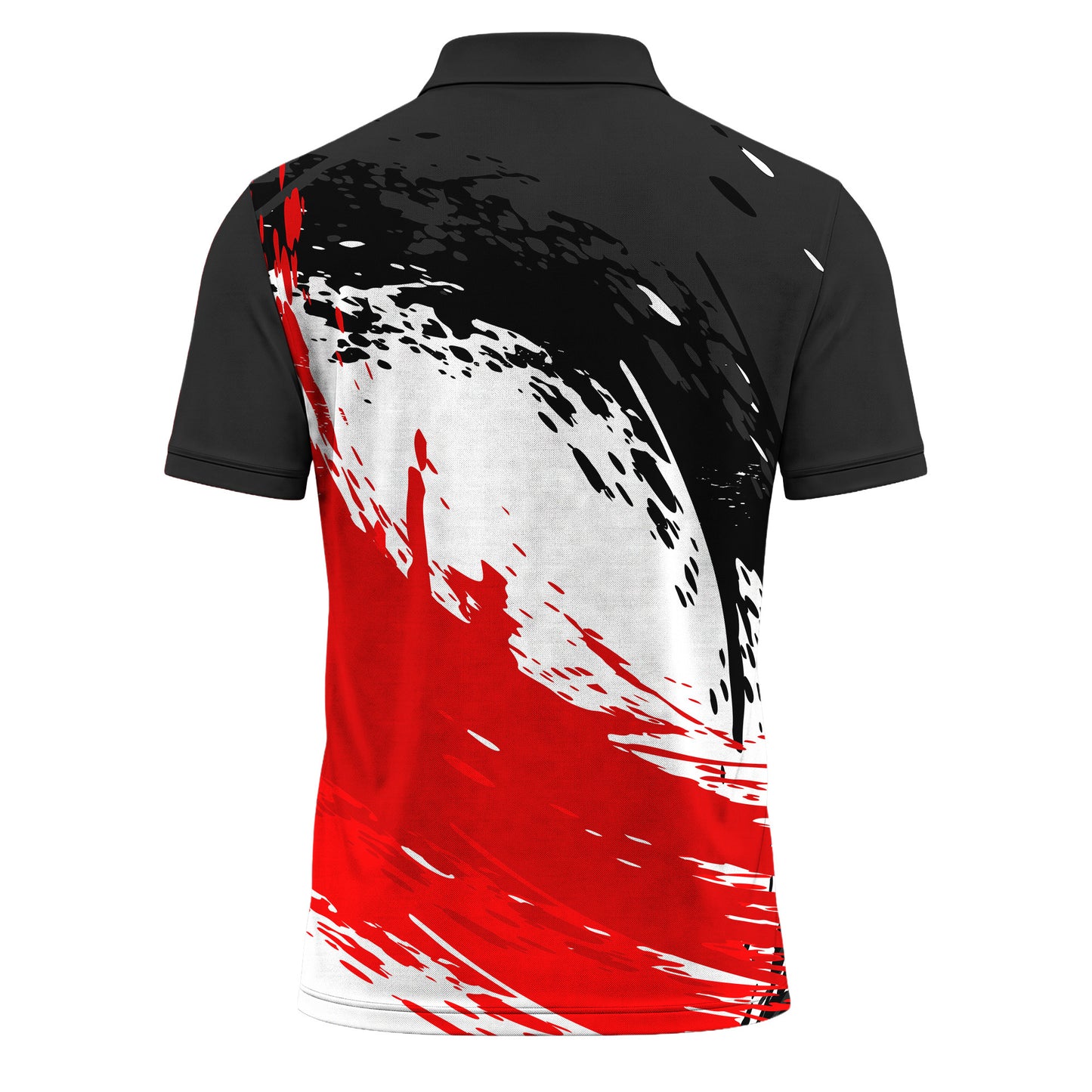 Red Black Paint Sporty 2026 Men Polo Shirt
