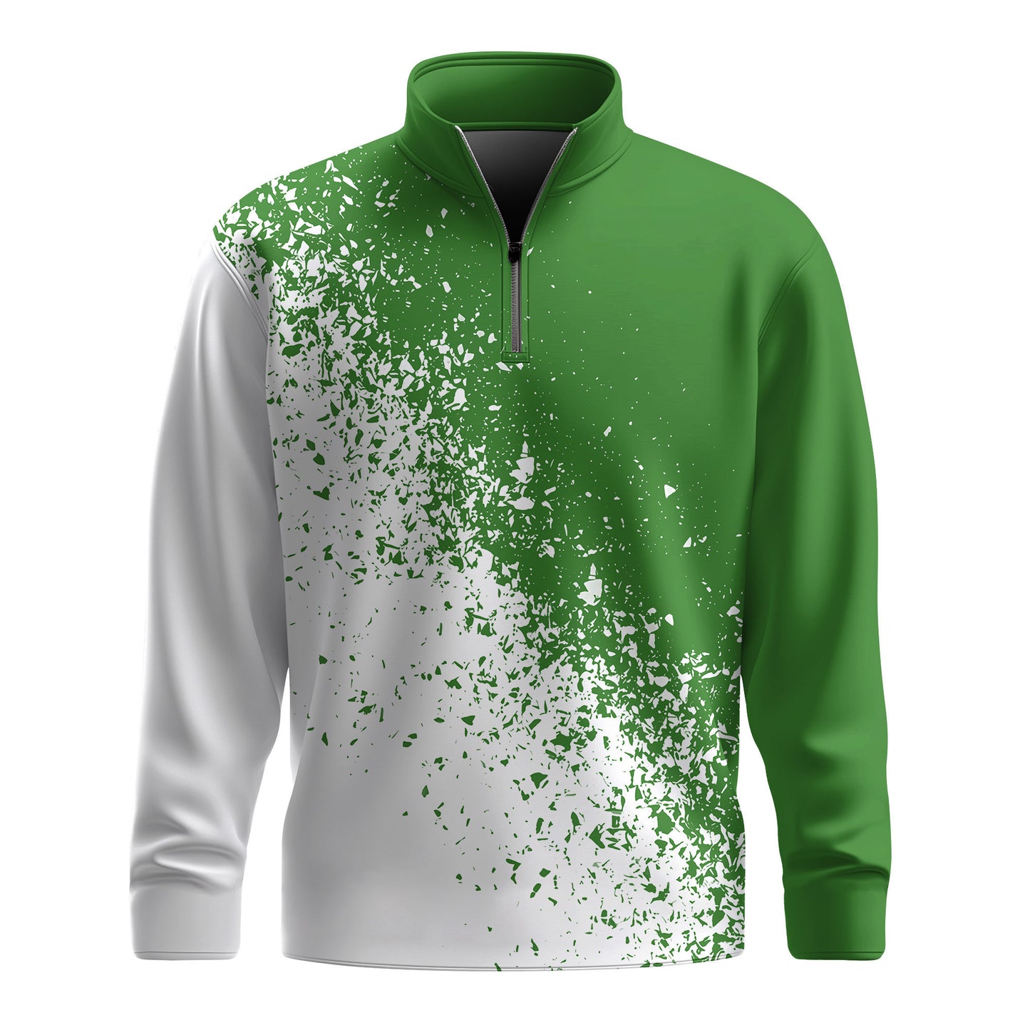 John Deere Green White Sport Men Quarter-zip Pullover
