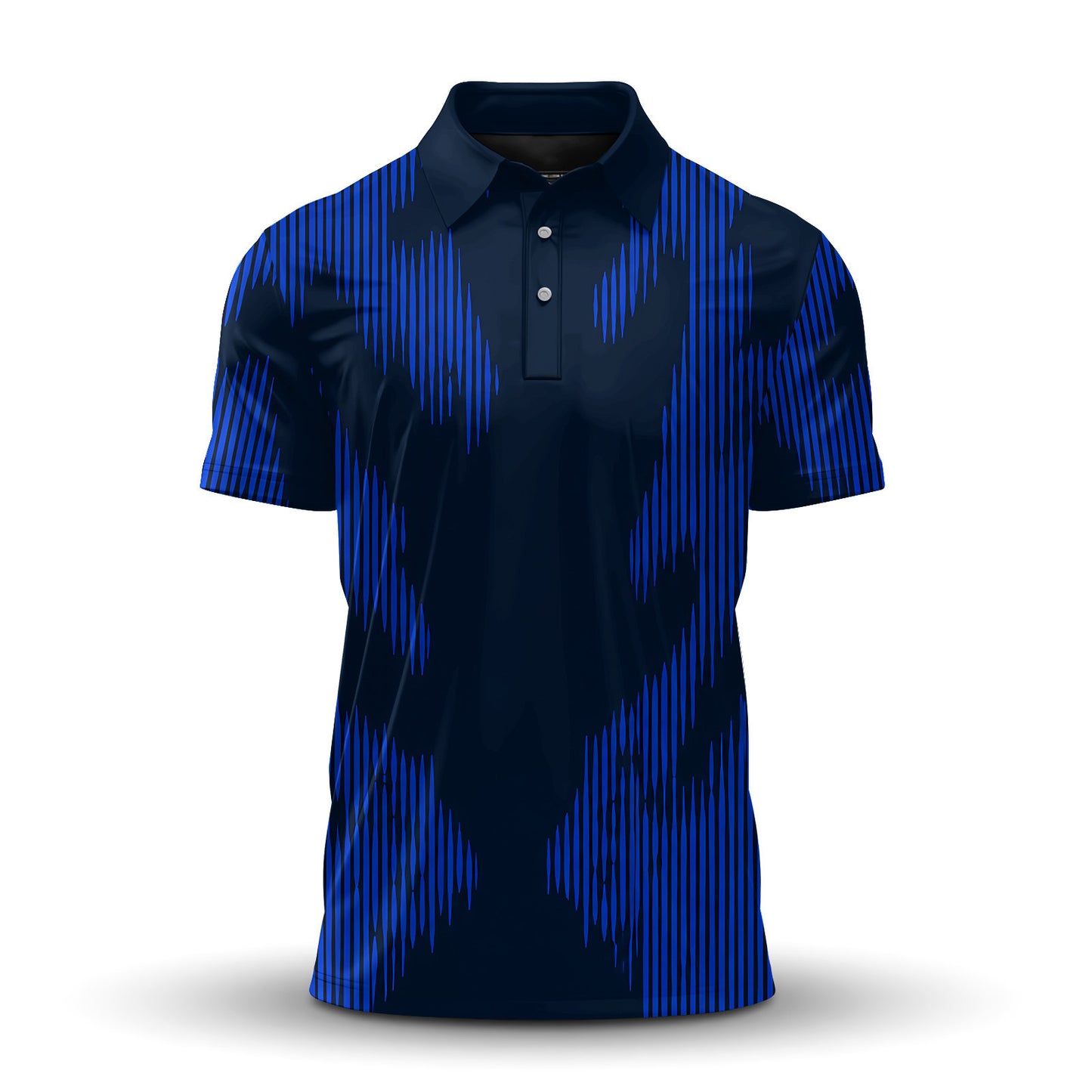 Dark Blue Camo Men Polo Shirt
