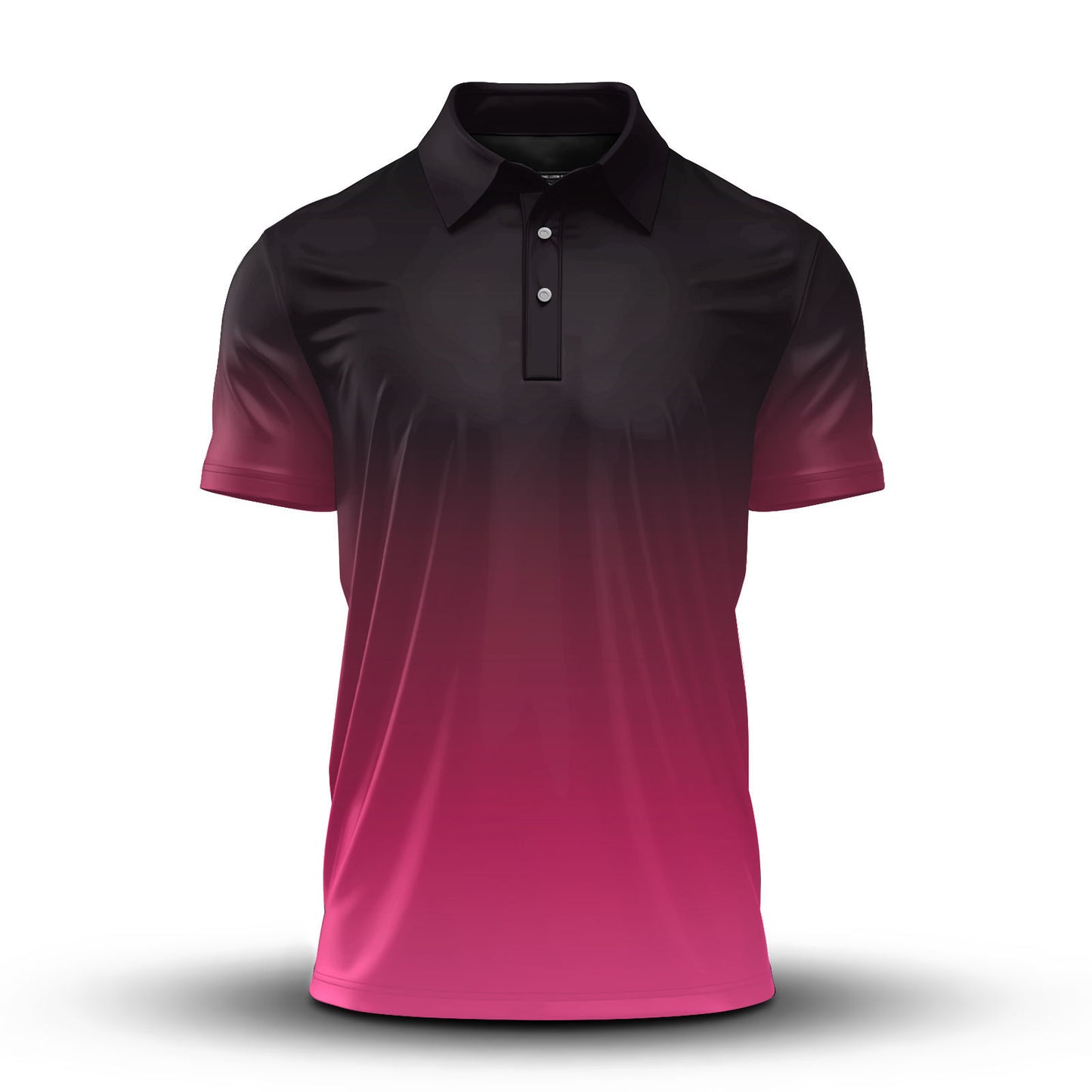 Dark Ombre Pink Men Polo Shirt