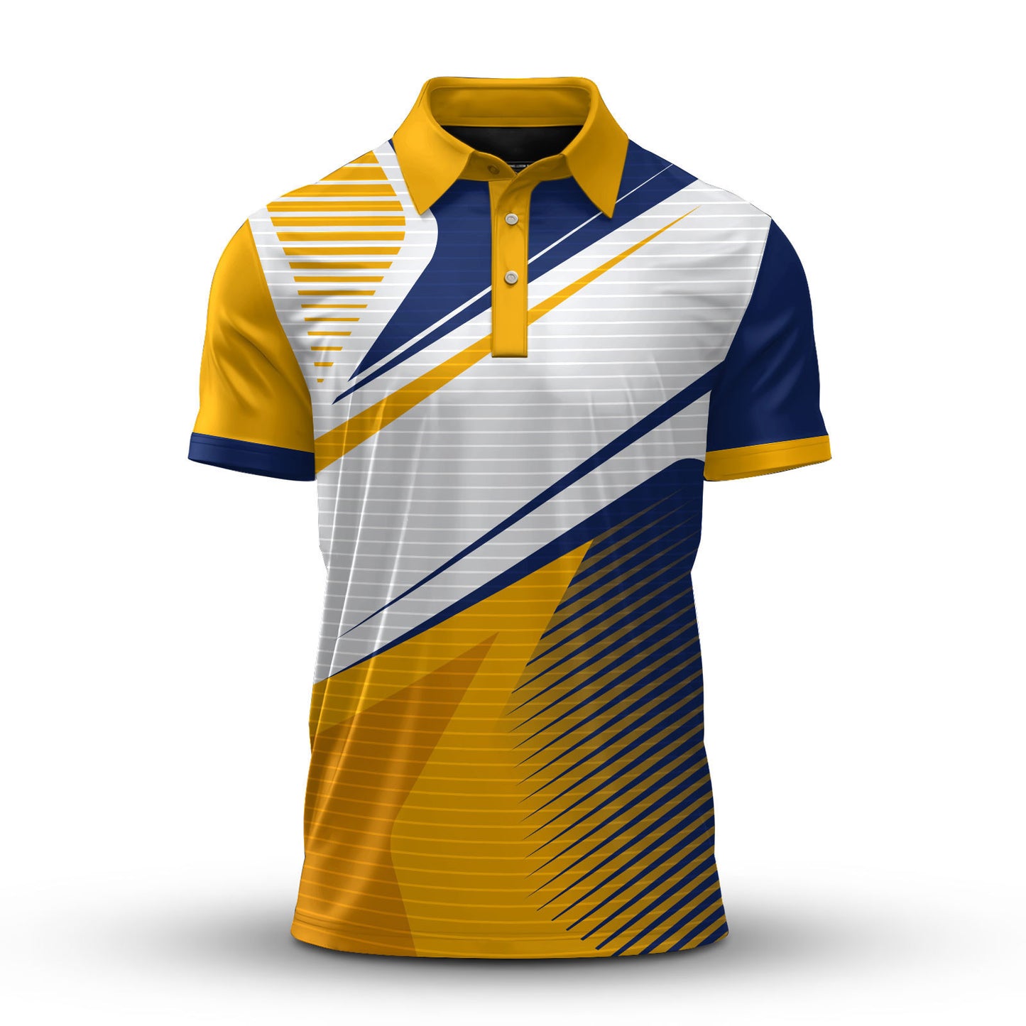 Blue Yellow White 2026 Men Polo Shirt