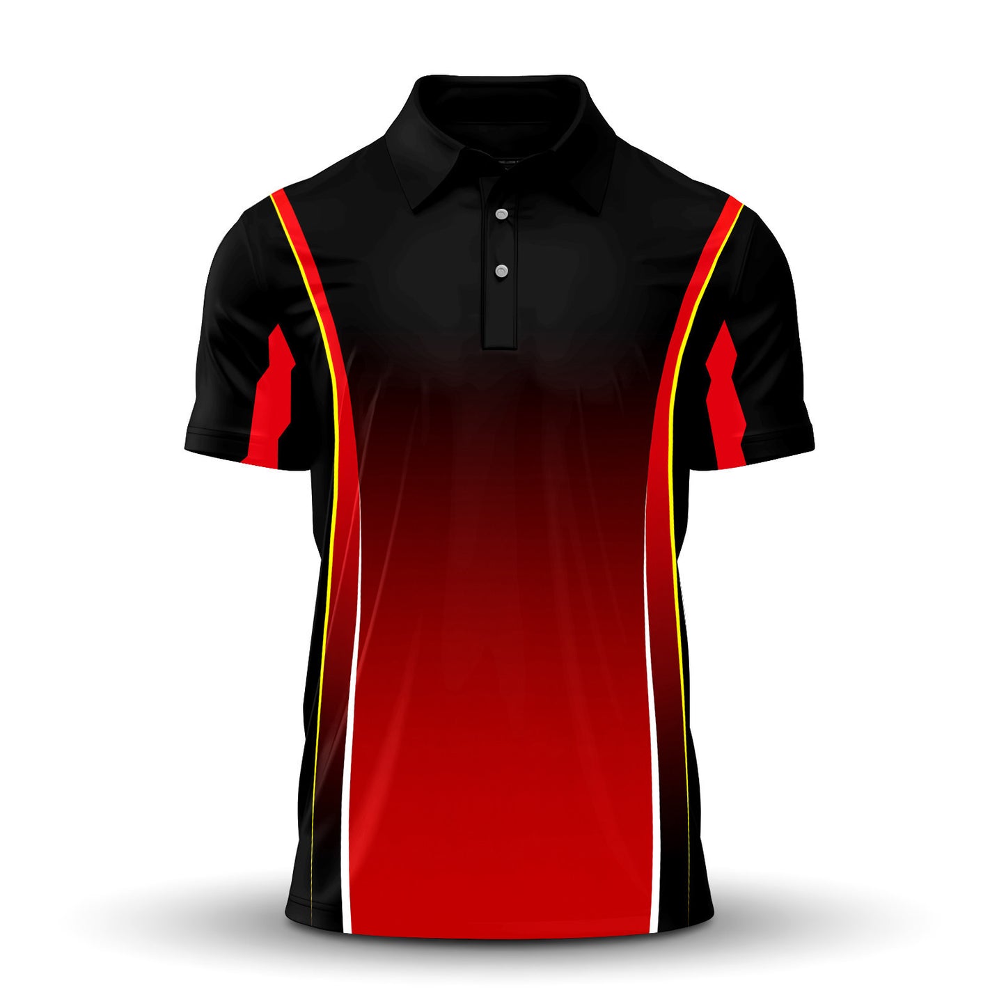 Ombre Black Red 2027 Men Polo Shirt