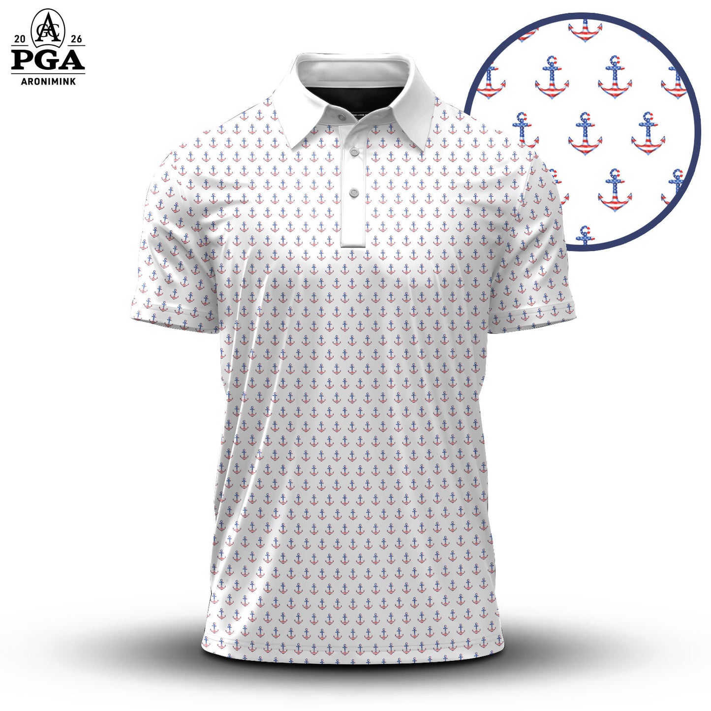 USA Anchor 2026 Men Polo Shirt
